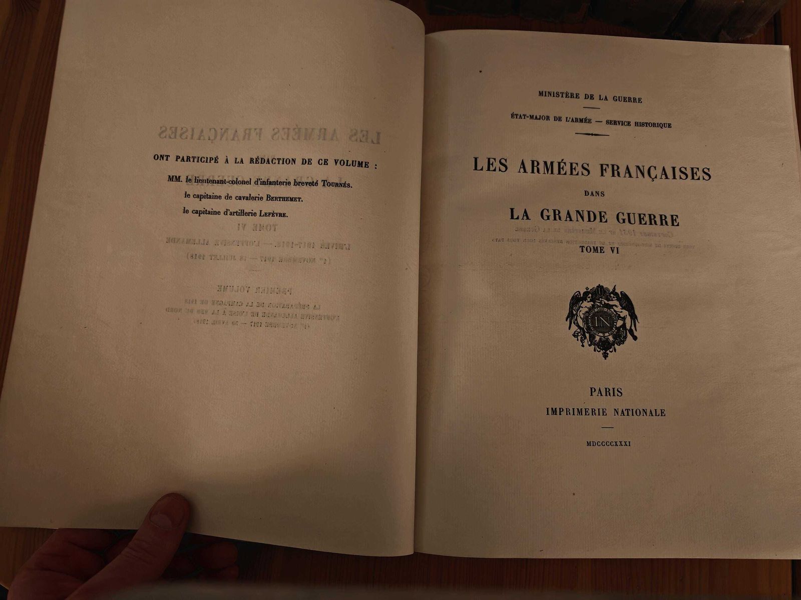Antique "Les Armees Francaises Dans La Grande Guerre"   Tome VI   Volume I Set  1917 Actions Following Brest Litovsk   Gd Con   20s 30s photo vinterior