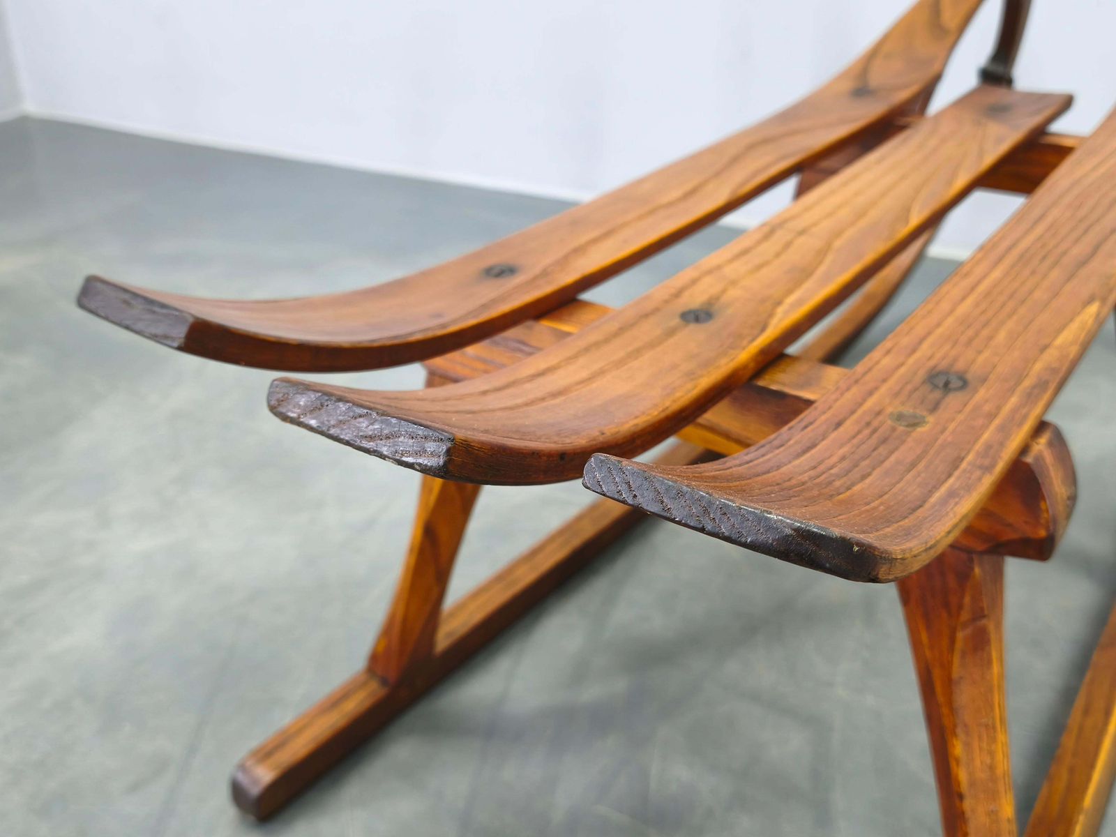 Home Decor 1930s Czech Oak Art Deco Sled photo