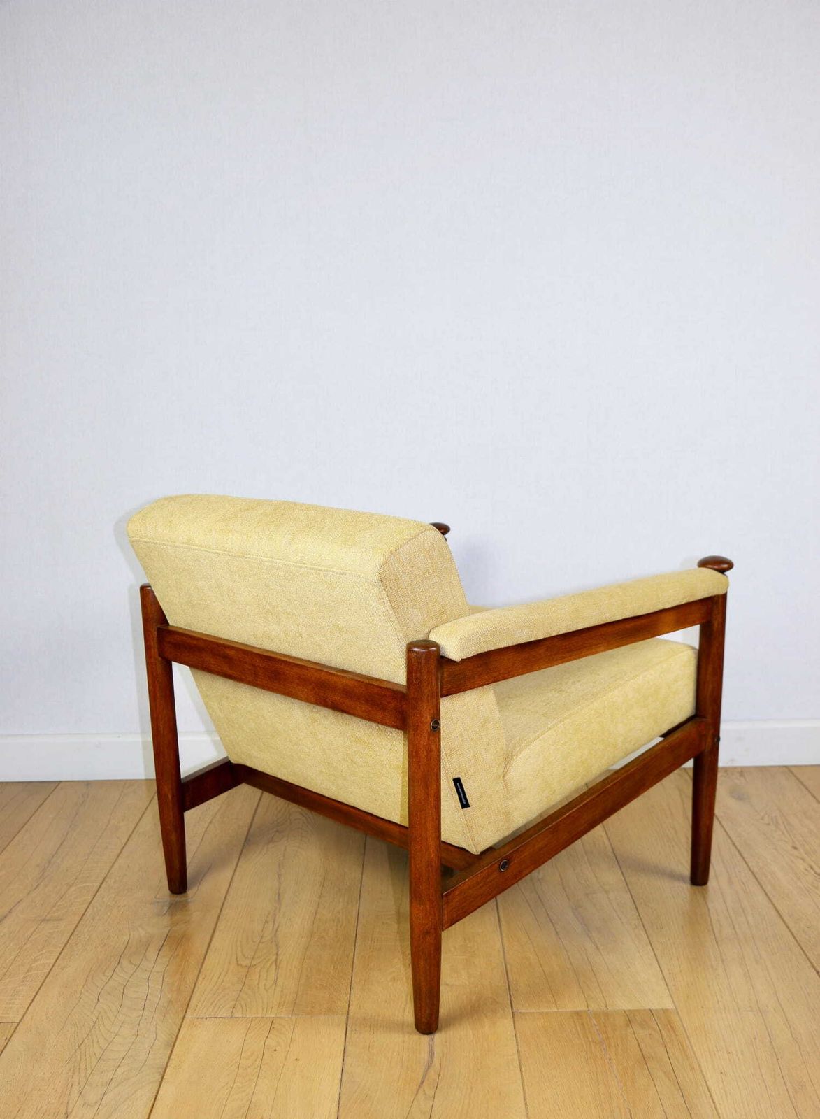 Classic Armchair Prl Vintage Loft 1970s Yellow Cream Gold photo Furniture