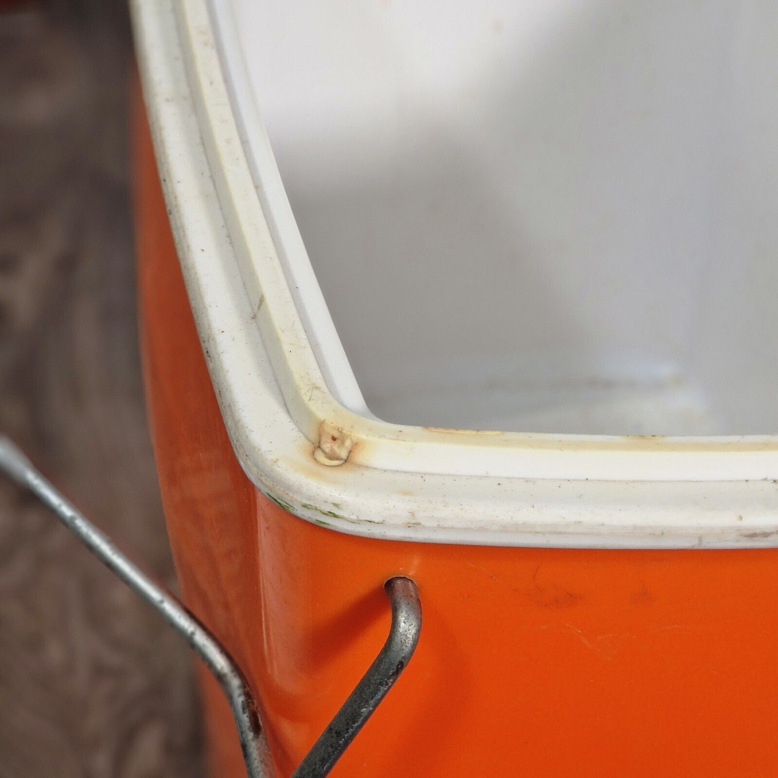 photo buy Vintage Cool Box Orange Retro Beach Prop Classic Car Beetle Vw Camper Van