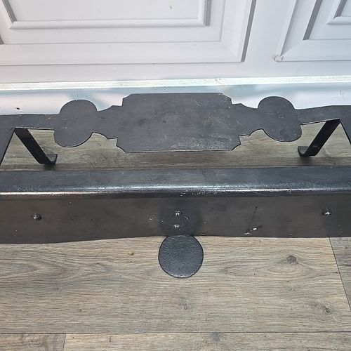 Antique Victorian Fire Fender Steel Iron Cottage Cooking Range Kerb Trivet photo vinterior