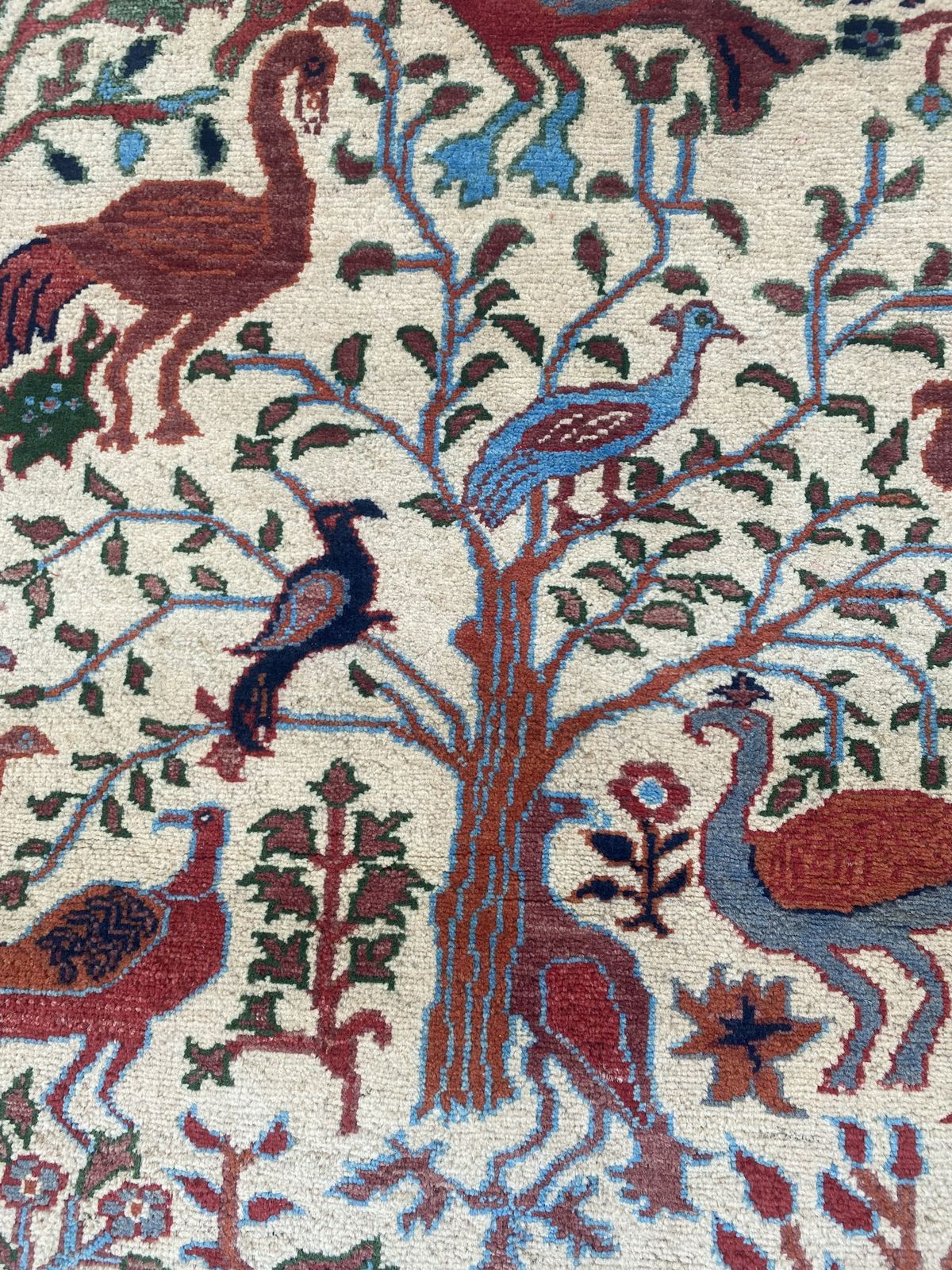 Tree Of Life Ivory Pictorial Forest Animal Print Rug photo 188.0