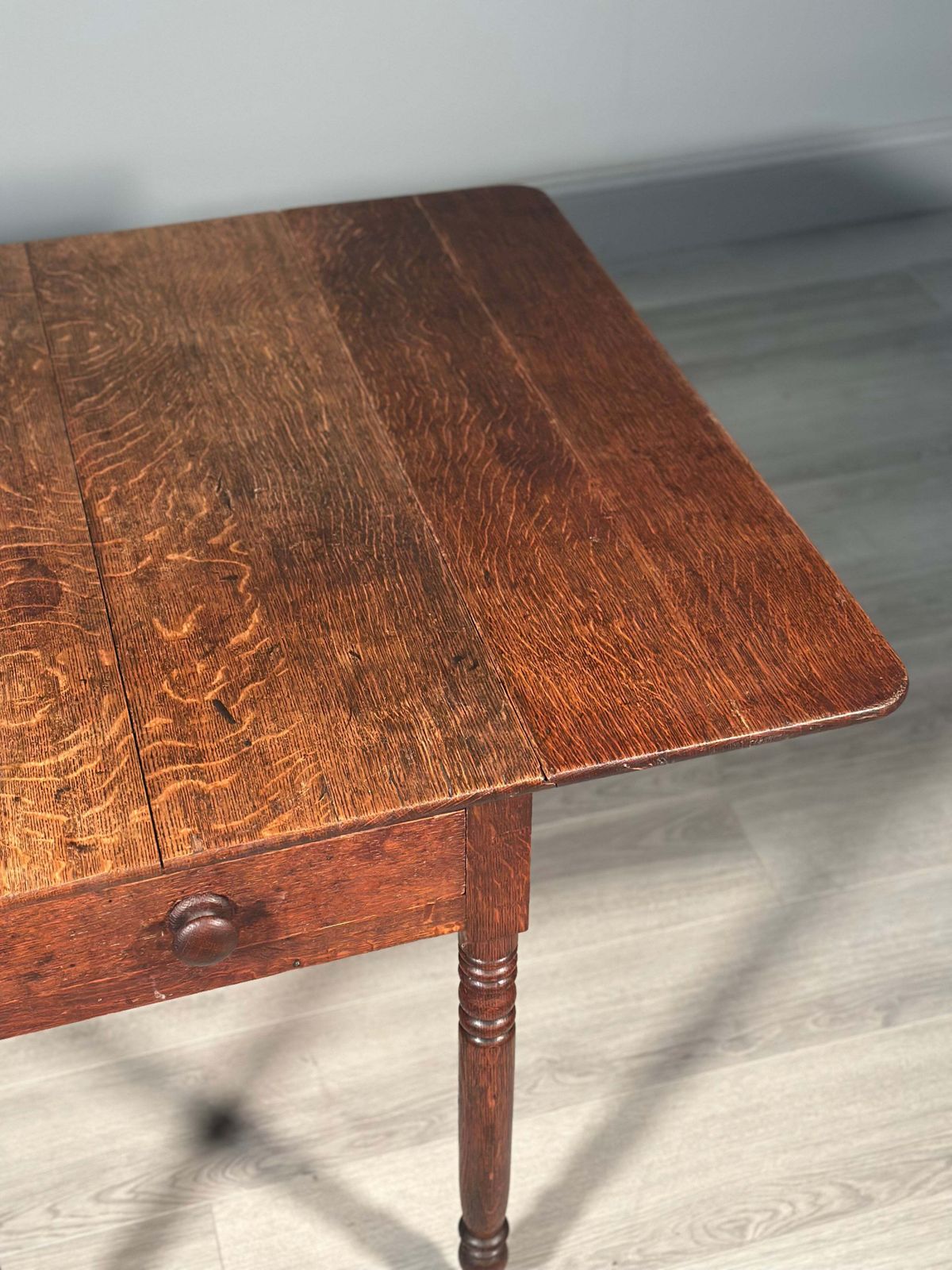 Country Oak Pembroke Table, 1800s photo vintage