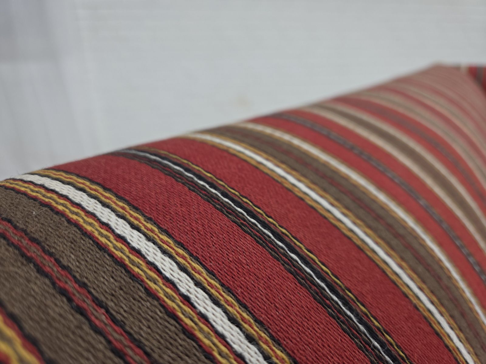 1960s, Danish 2 Seater Sofa, Striped Red/Multicolor Furniture Wool. photo buy