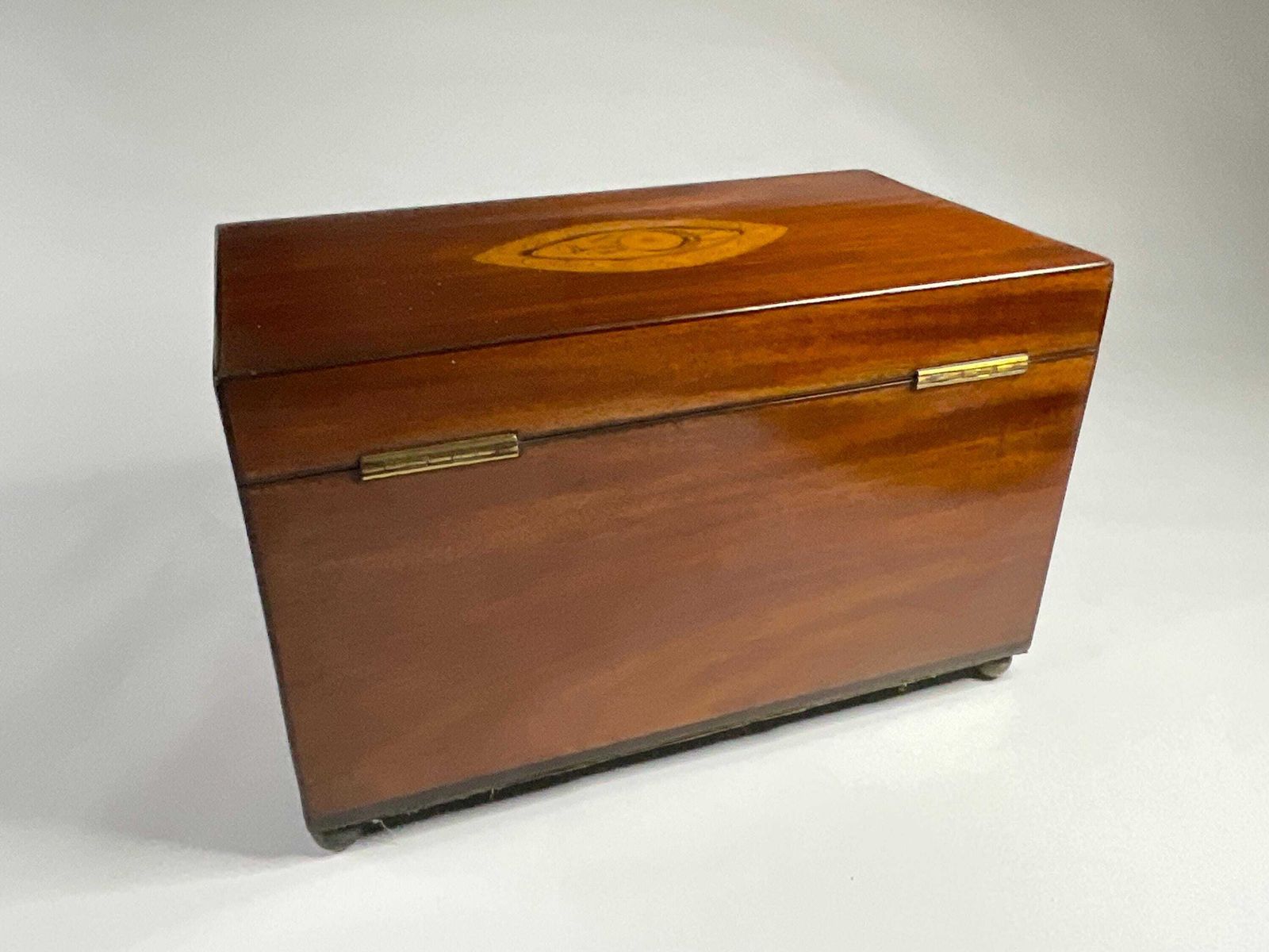 Antique Victorian Marquetry Musical Box, Inlaid Flute And Lute. photo buy