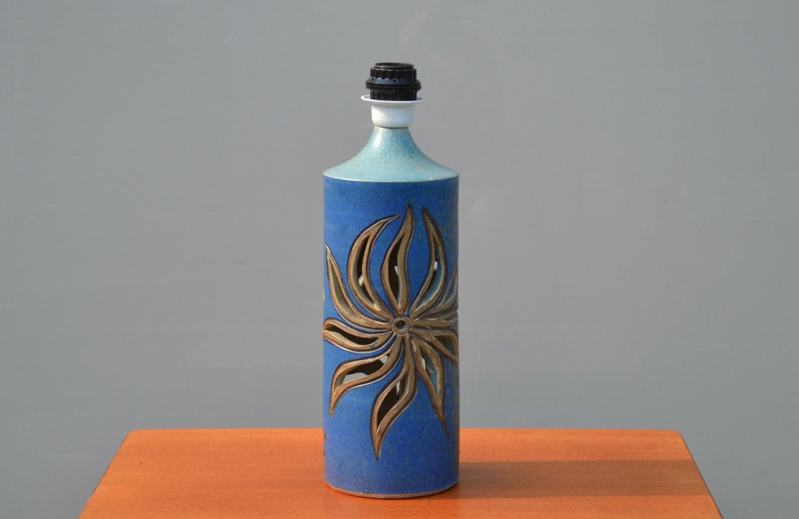Stoneware Table Lamp Stand By Heinz Preissler, Alingsås Keramik 1970's, Sweden photo for sale