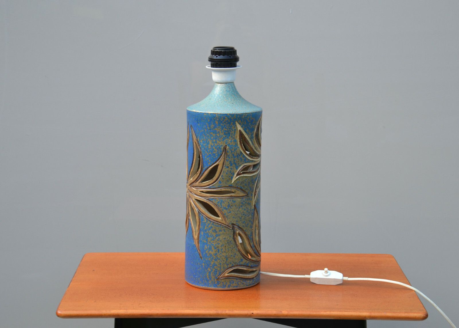 Stoneware Table Lamp Stand By Heinz Preissler, Alingsås Keramik 1970's, Sweden photo Lighting