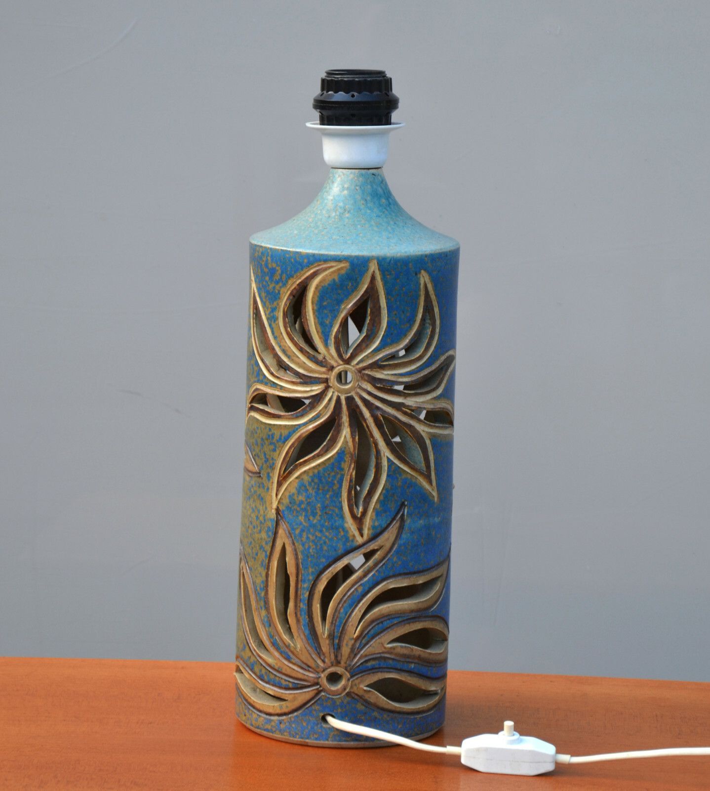 Stoneware Table Lamp Stand By Heinz Preissler, Alingsås Keramik 1970's, Sweden photo 191.0