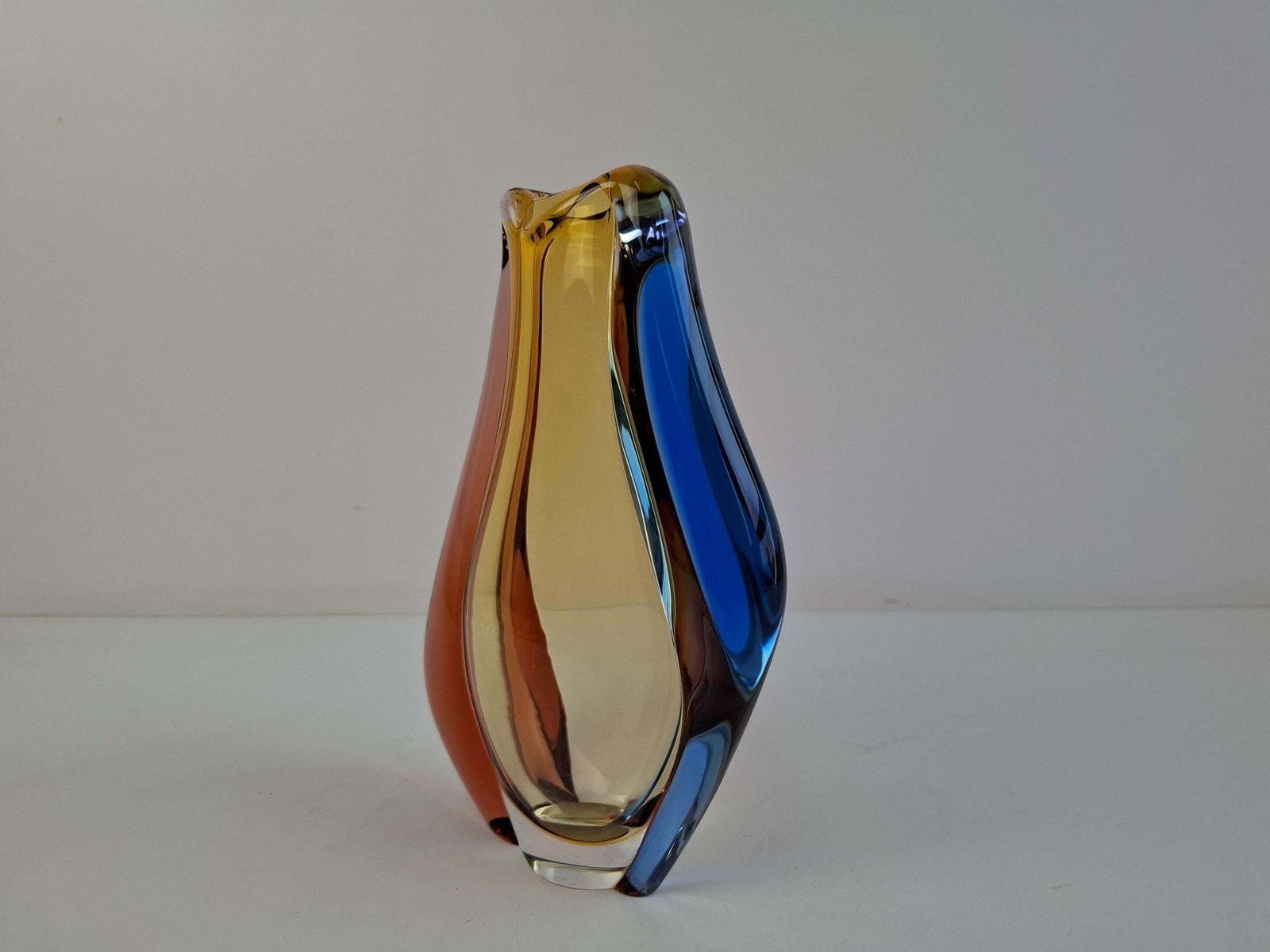 Woonaccessoires Tsjechische Kunstglazen Vaas Van Hana Machovská, Mstišov – Mid Century Modern, Jaren 1960 photo