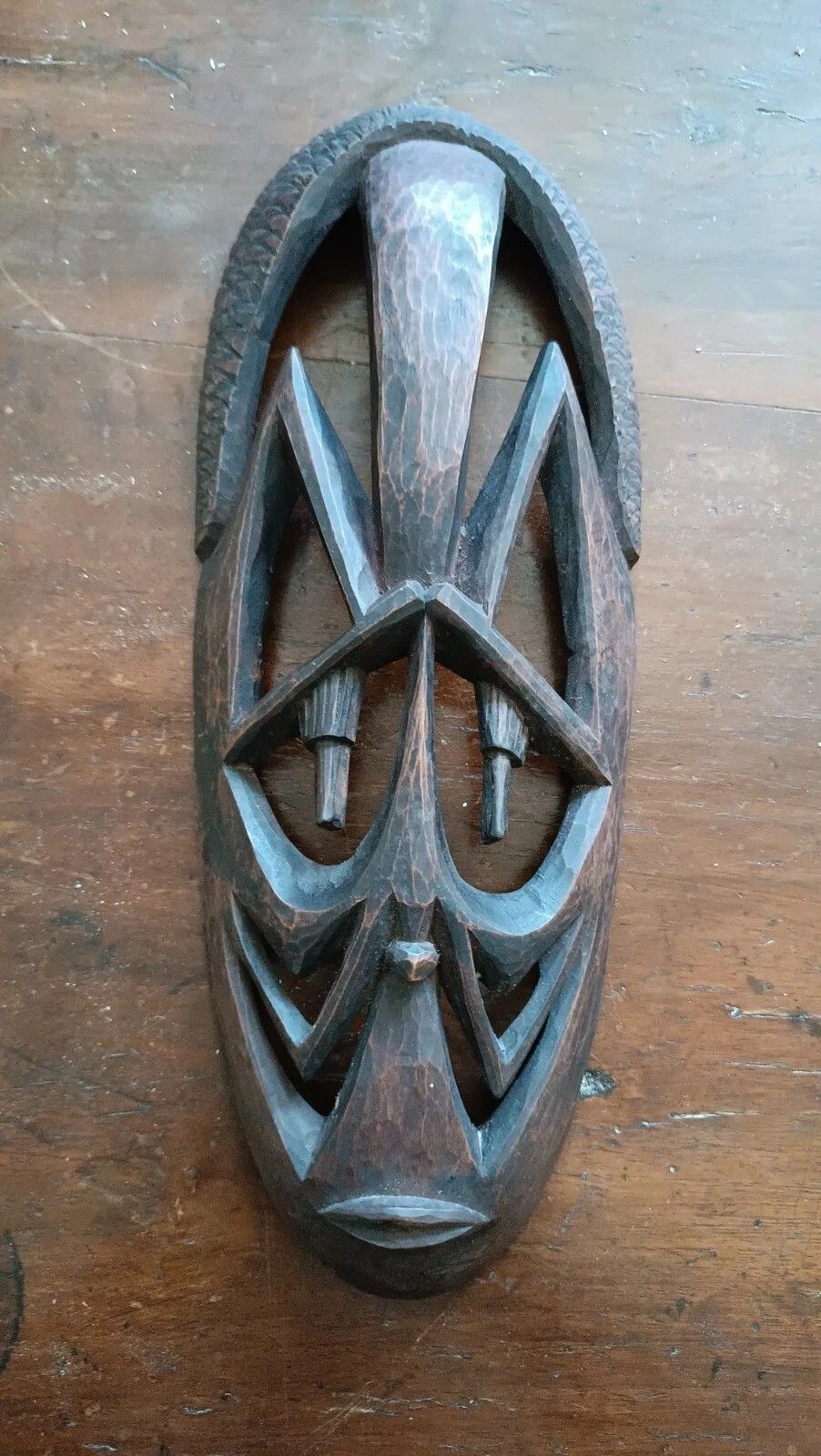 3 Vintage African Wooden Masks photo Art