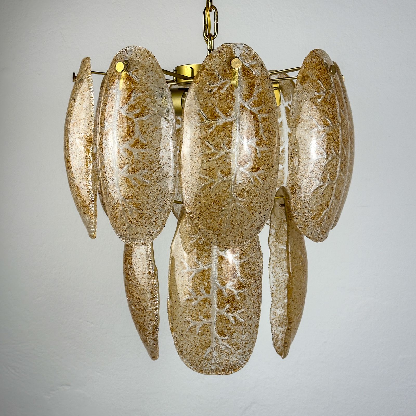 photo for sale Original Cascade Murano Glass Chandelier, Italy 1980s