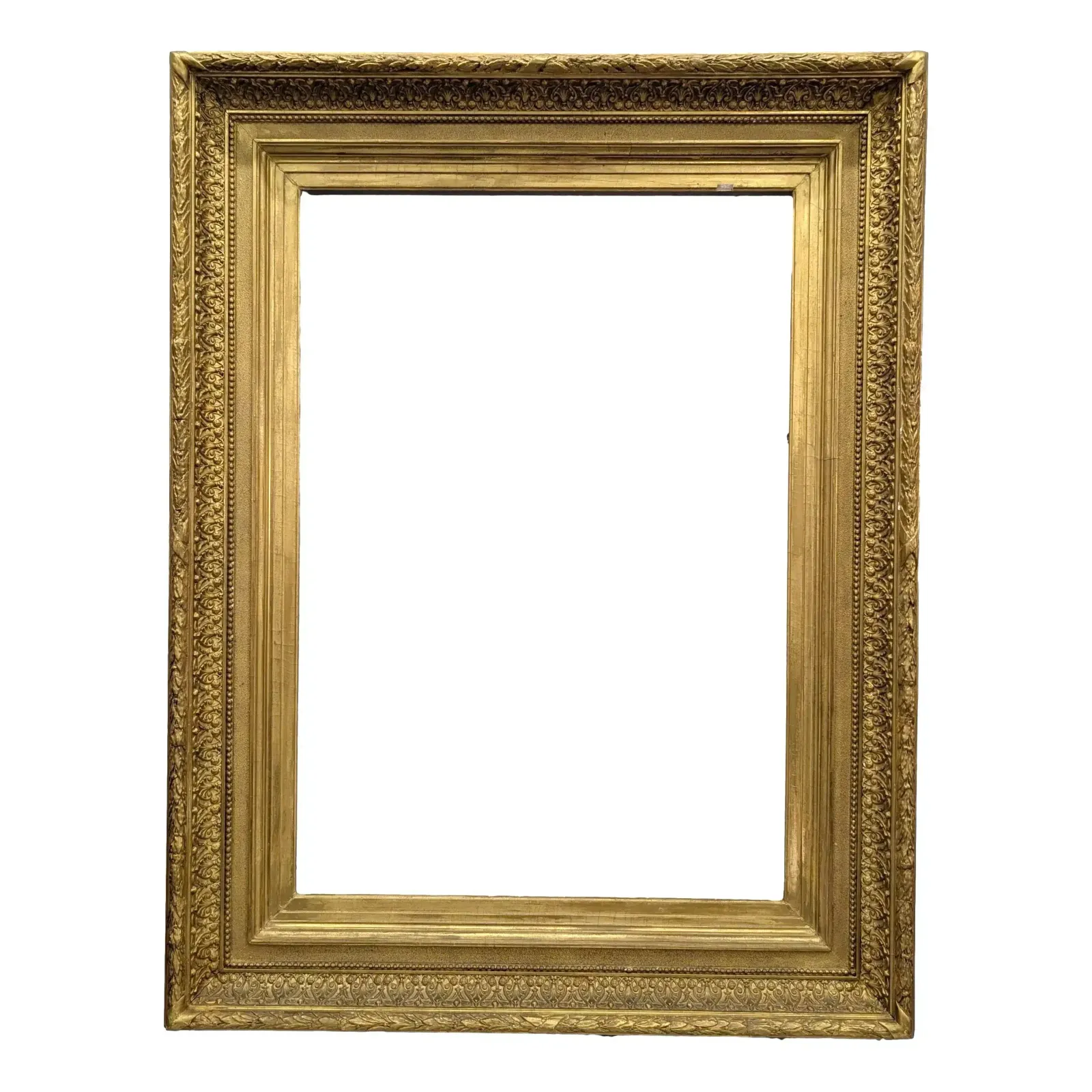 Frame In Wood And Gilded Stucco From The End Of The 19th Century 103x73 Cm photo furniture