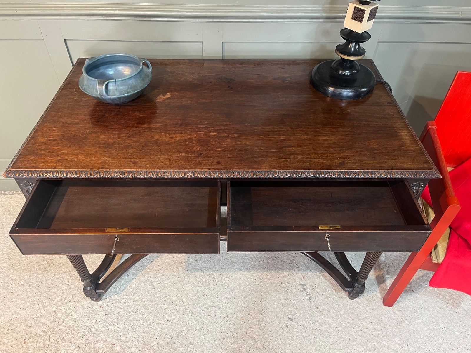 photo vintage Antique Table From Liberty’s Of London Circa Late 1800’s