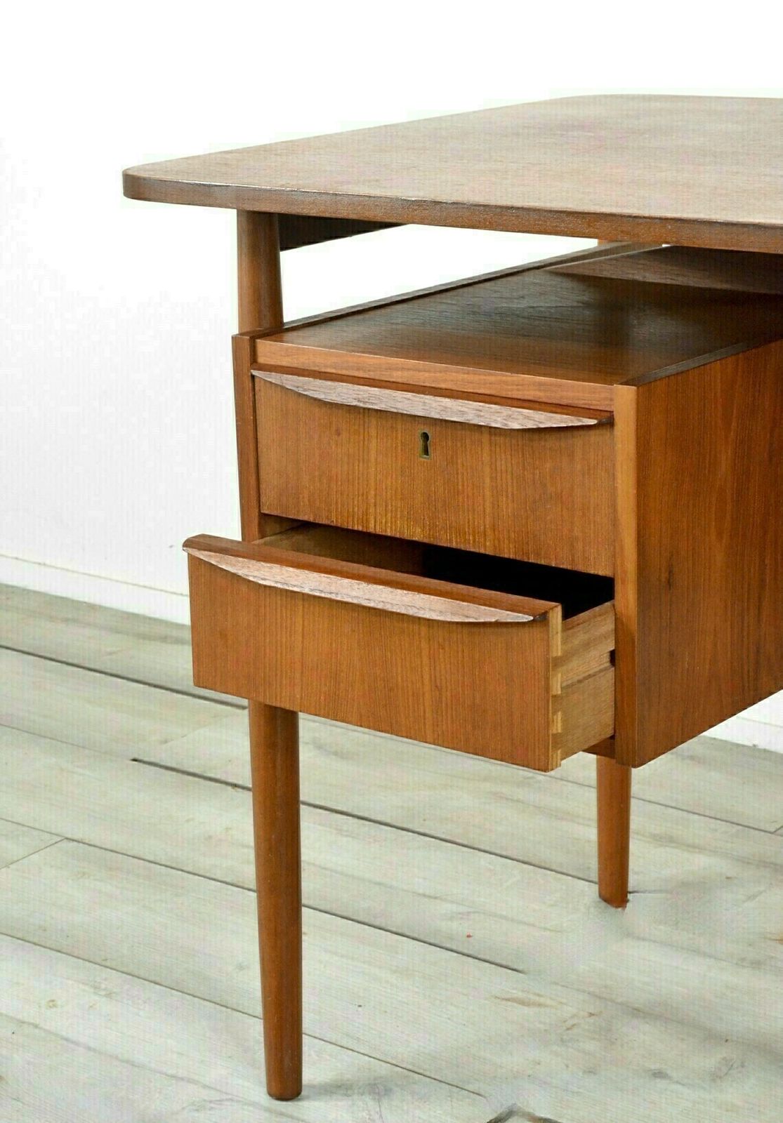 Midcentury Danish Teak Desk By Gunnar Nielsen For Tibergaard Vintage  Modern  Retro photo Furniture