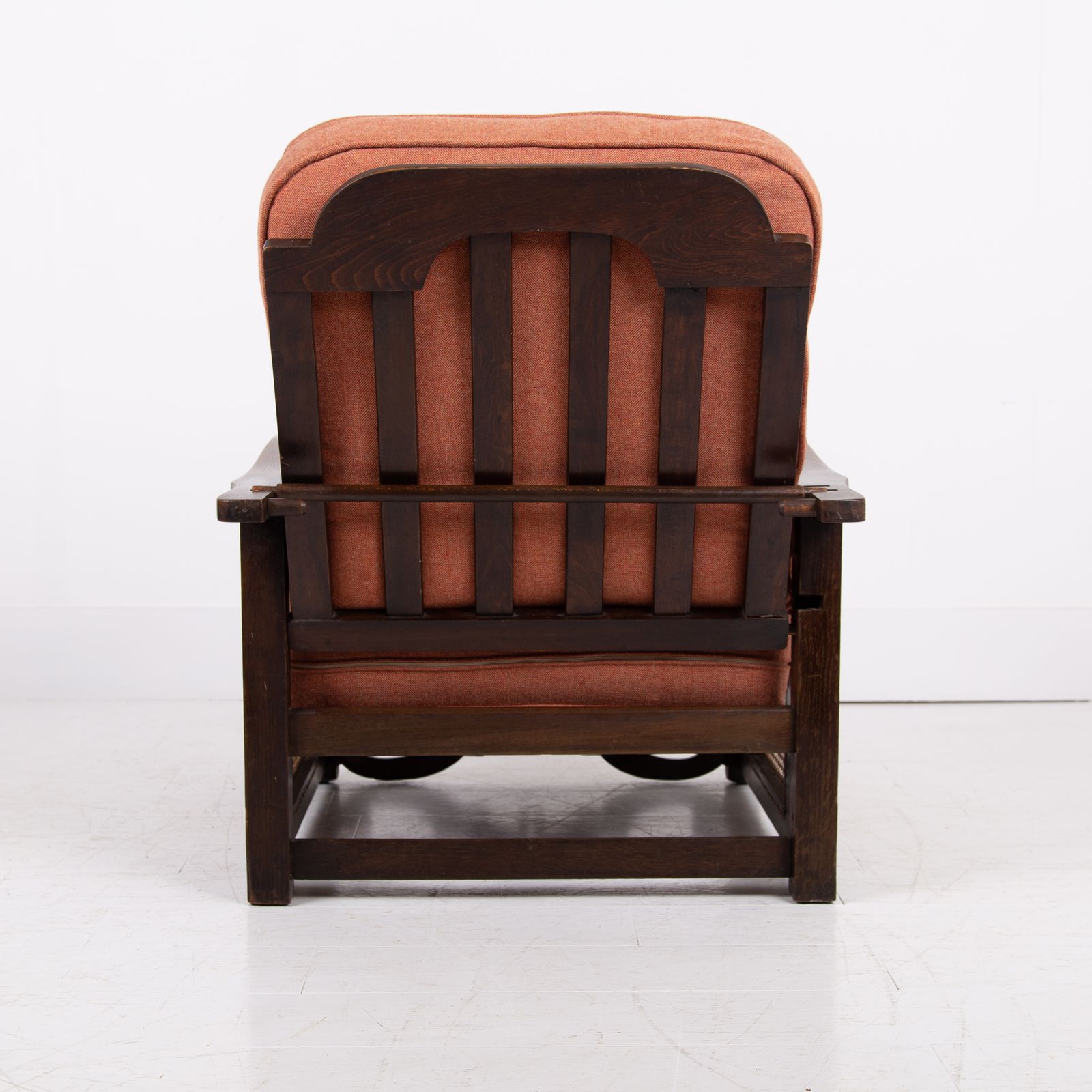Furniture Antique Pair Of Oak Framed Armchairs New Cushions C1920 photo
