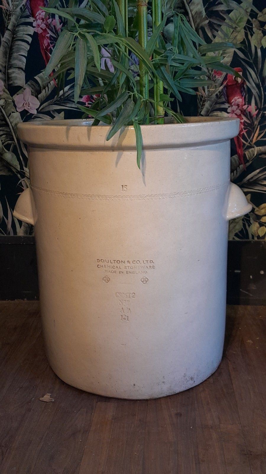 Near Pair Of Daulton & Co Chemical Stoneware 15 Gallon Pots..Ideal For Plants photo furniture