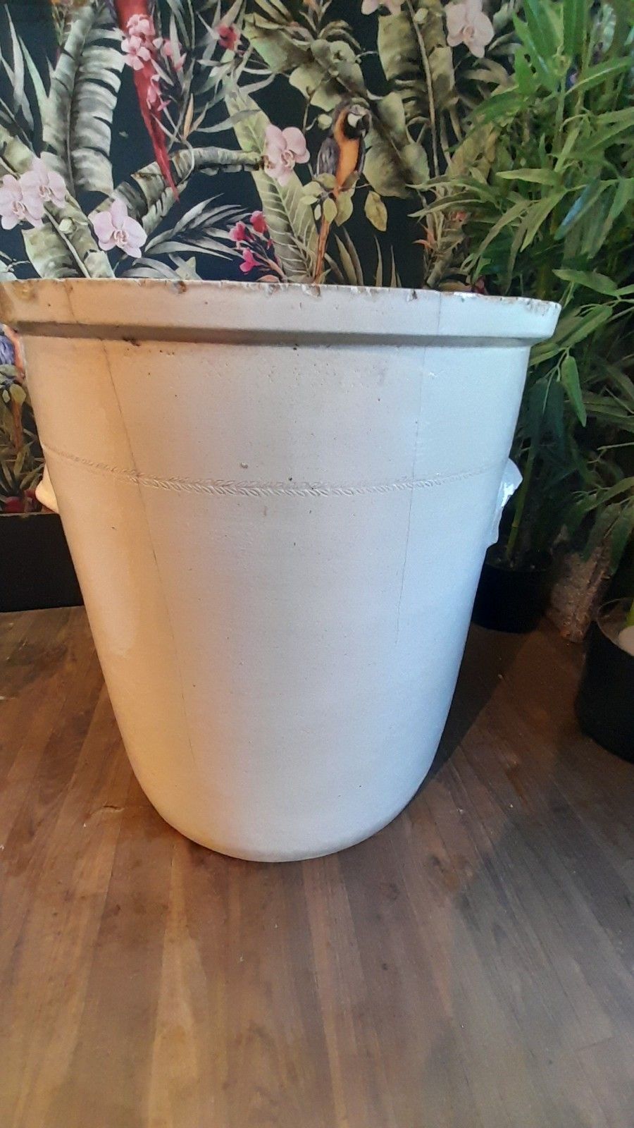 photo buy Near Pair Of Daulton & Co Chemical Stoneware 15 Gallon Pots..Ideal For Plants