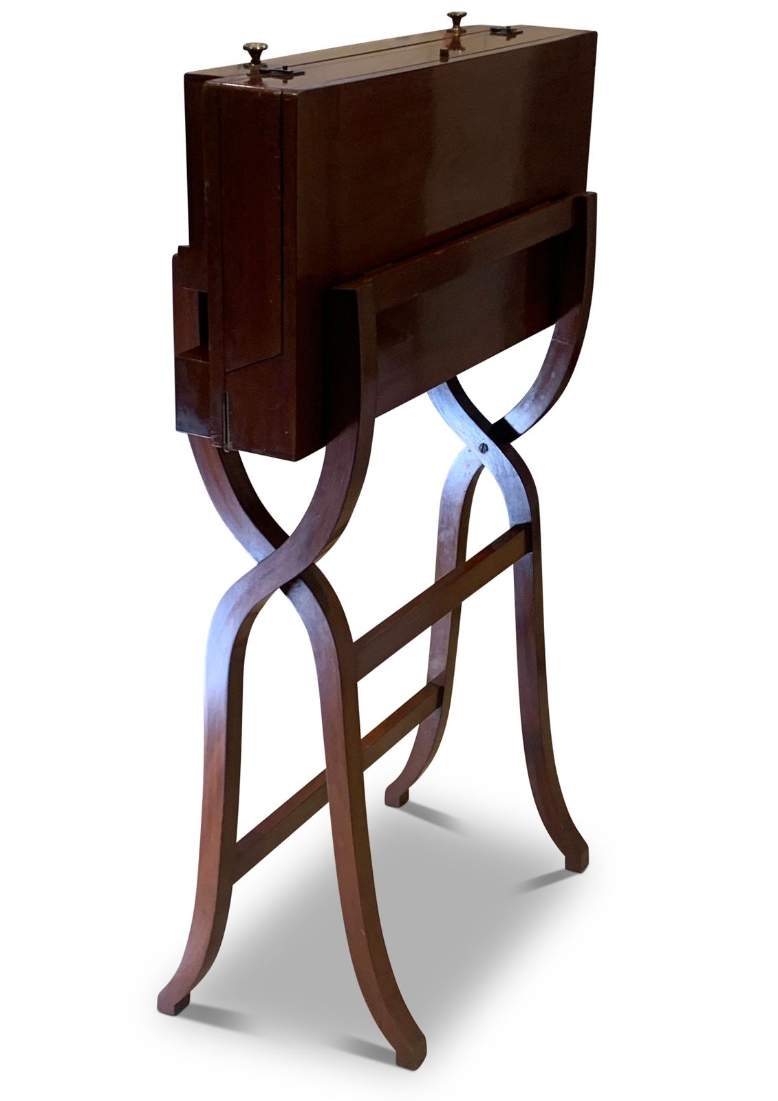 Regency Travelling Campaign Coaching X Frame Table United By Rail Stretchers. photo 4800.0
