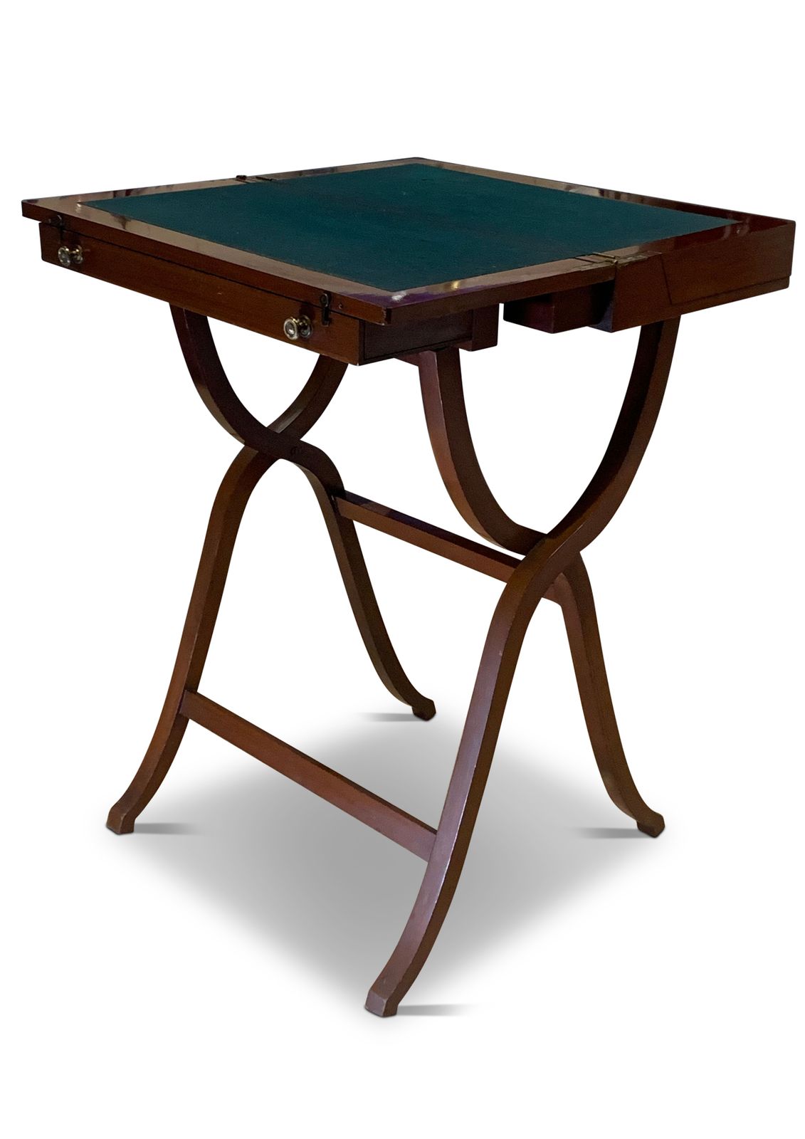 Regency Travelling Campaign Coaching X Frame Table United By Rail Stretchers. photo buy