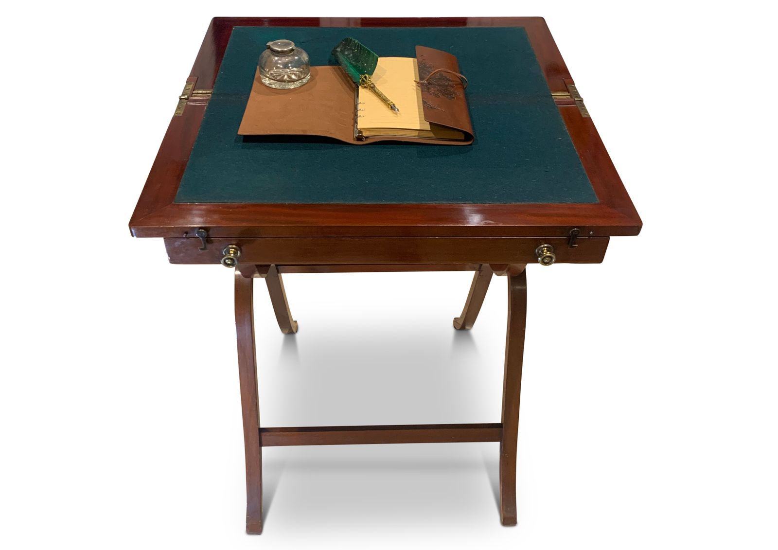 photo buy Regency Travelling Campaign Coaching X Frame Table United By Rail Stretchers.