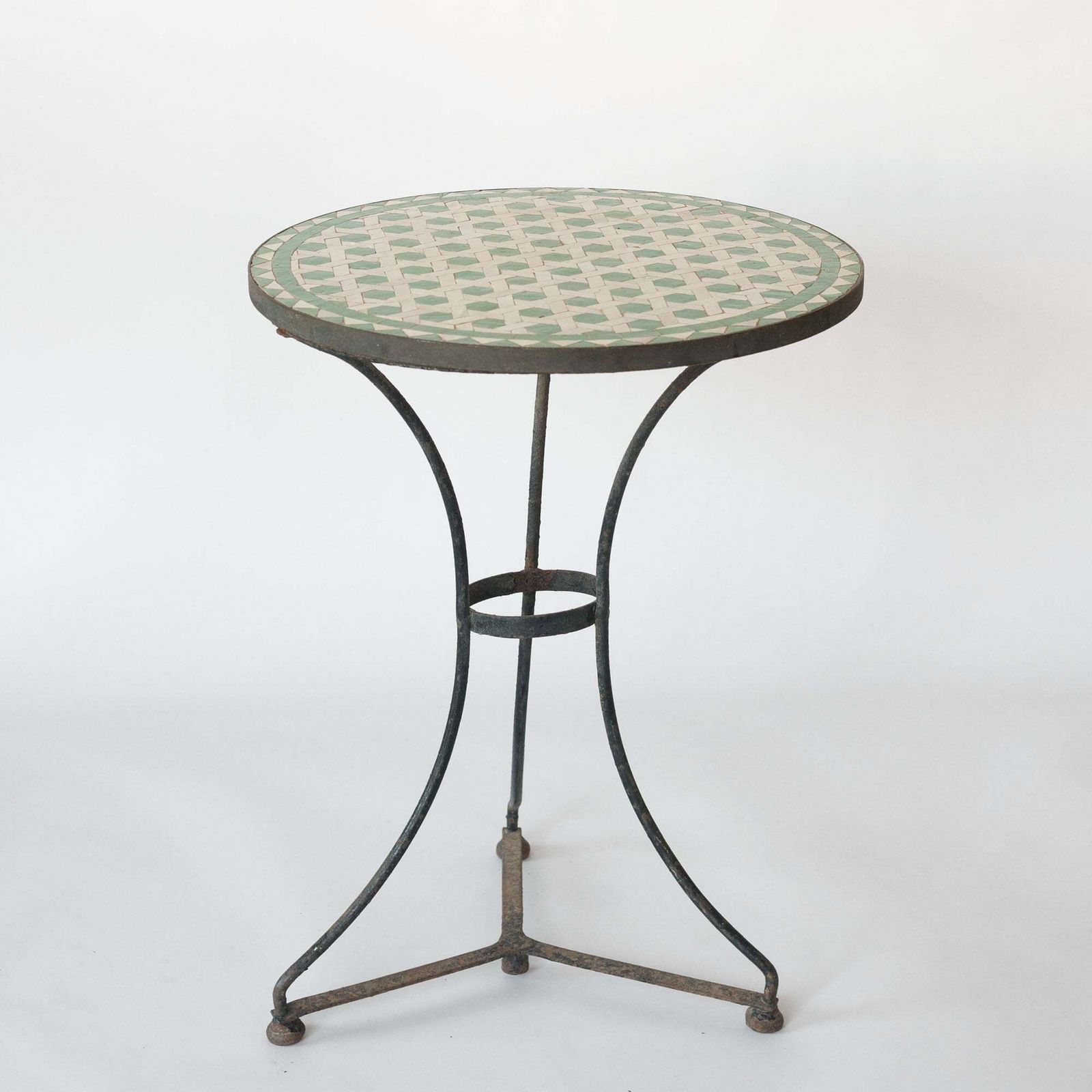 Antique Mosaic Garden Table, 1800s