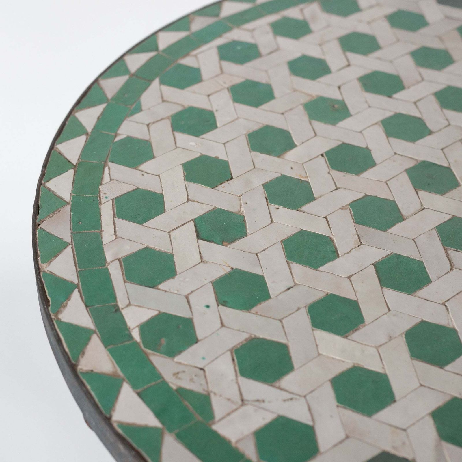Antieke Mozaïek Tuintafel, 19e Eeuw photo Tuinmeubelen
