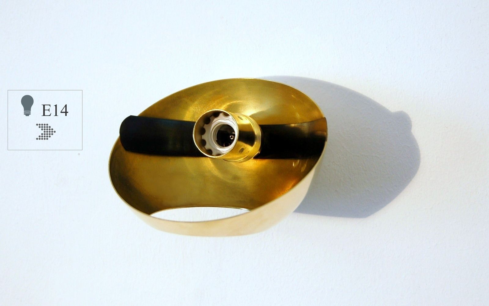 Pair Of Wall Lamp Glass Sphere Brass Fontana Arte Style photo buy