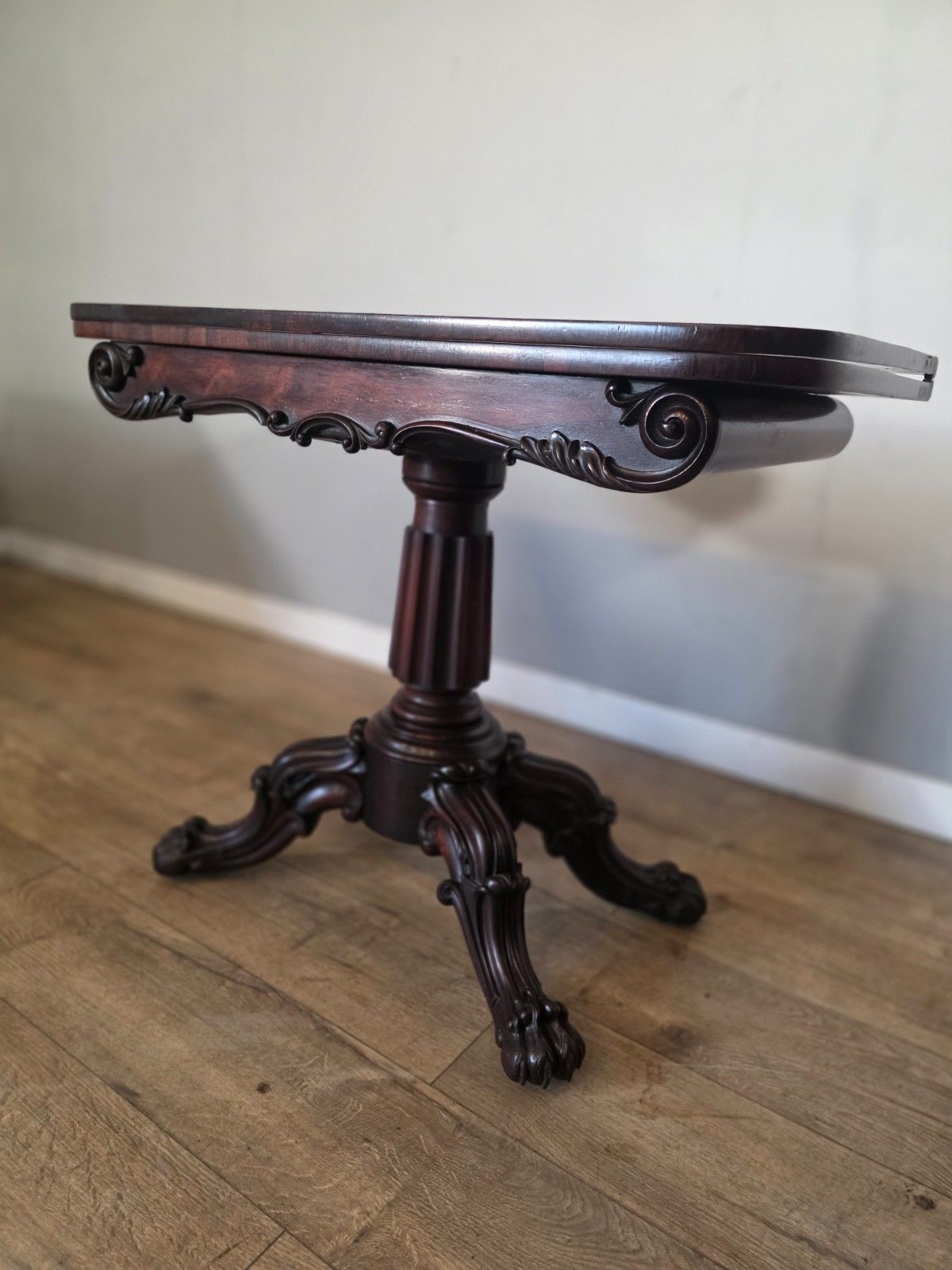 Antique Early Victorian Rosewood Tea Table 1850s photo vinterior