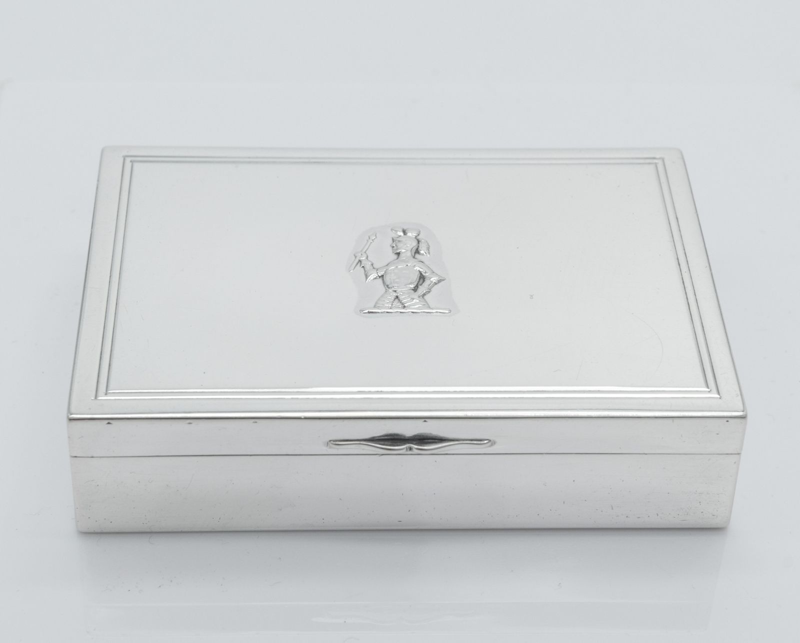 Sebastian Garrard Sterling Silver Knight Trinket Box London 1931 Garrard & Co photo furniture