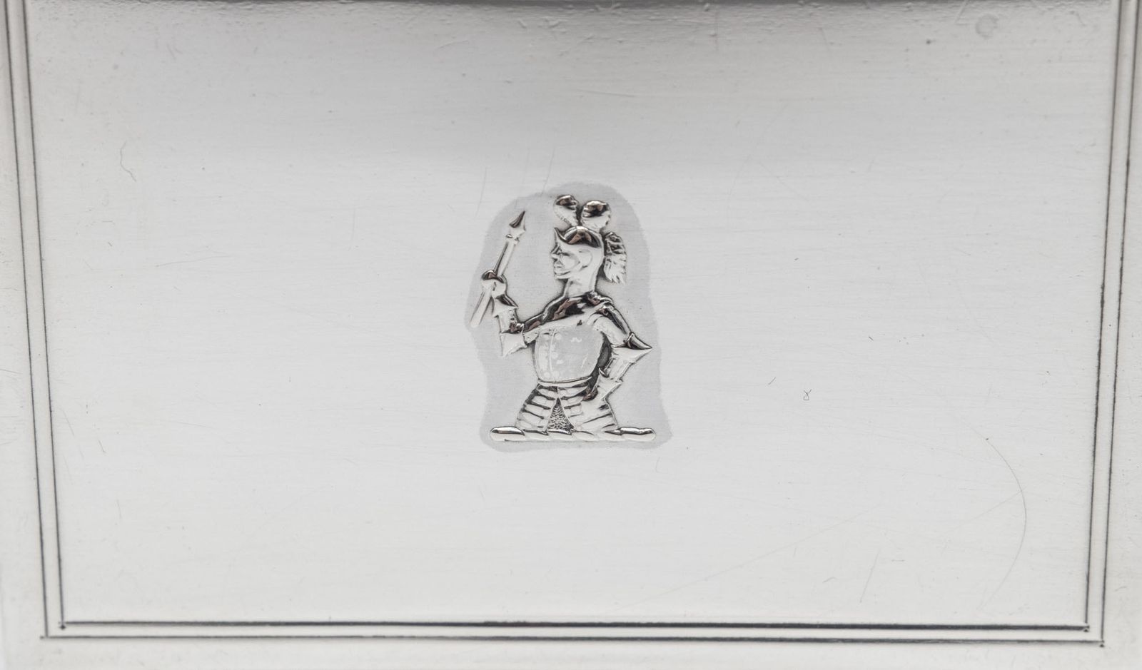 photo furniture Sebastian Garrard Sterling Silver Knight Trinket Box London 1931 Garrard & Co