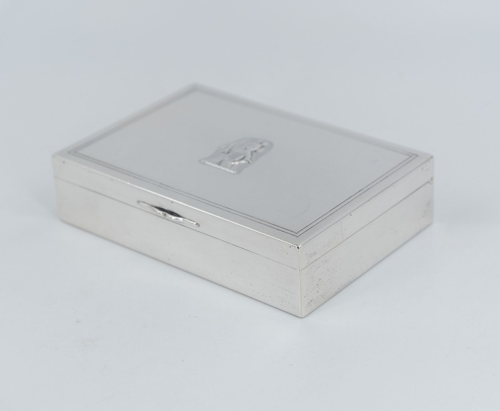 675.0 Sebastian Garrard Sterling Silver Knight Trinket Box London 1931 Garrard & Co photo