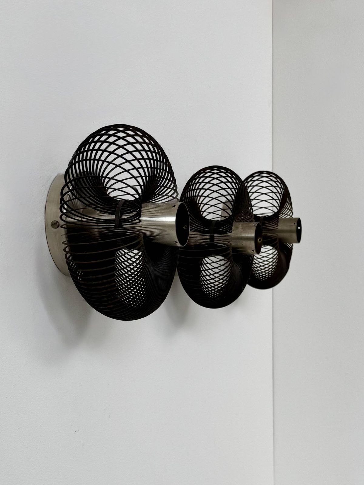 Set Of 3 Vintage Wall Lights, Metal, France, 1970 photo 742.0
