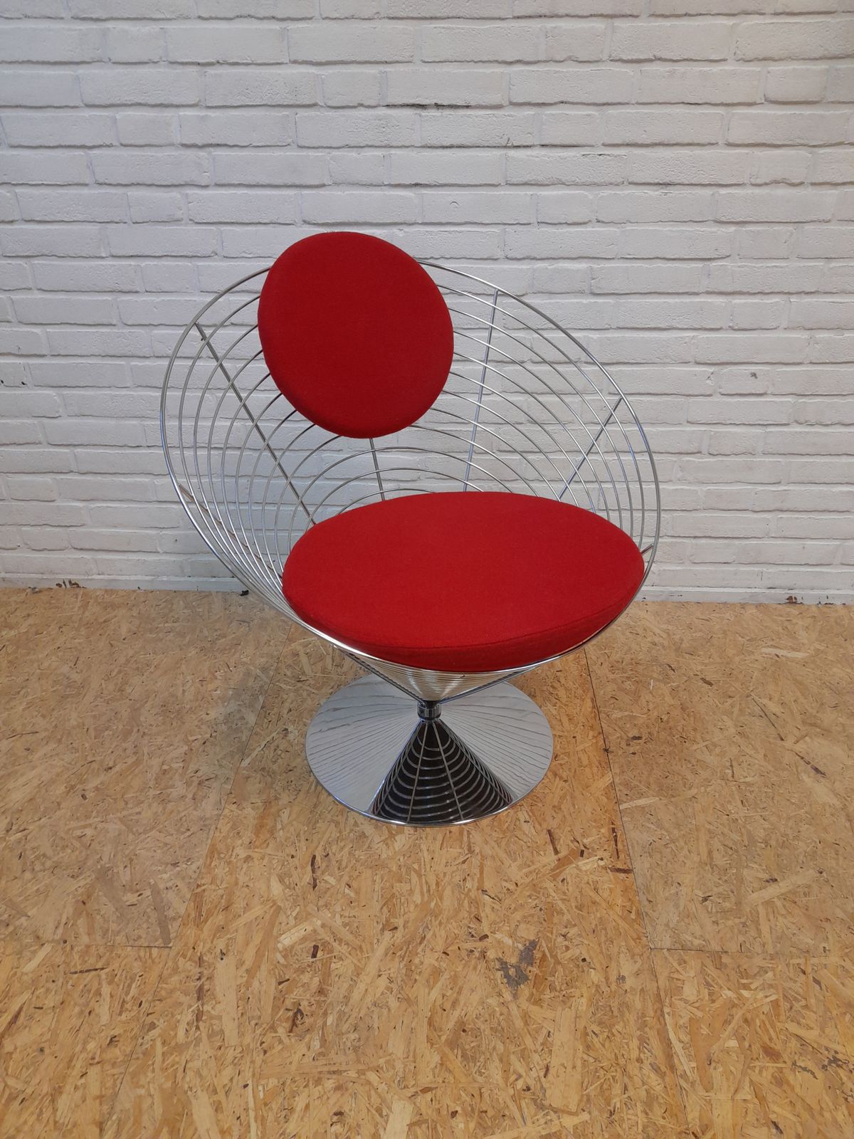 Wire Cone Chair Verner Panton, 1980s photo vintage