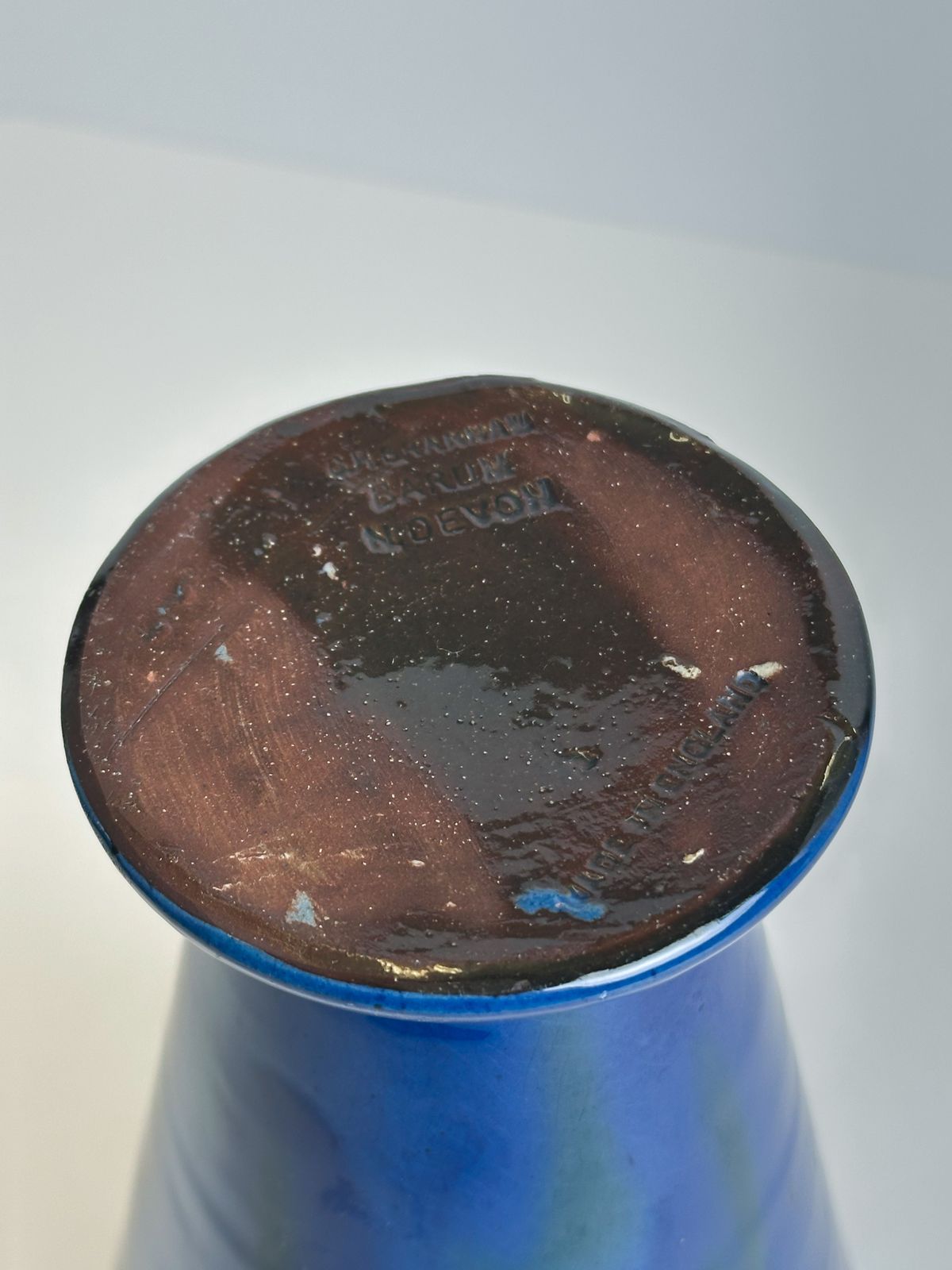 Arts And Crafts Cobalt Blue Stoneware Vase By Charles Brannam, Barnstaple, Circa 1910 photo buy