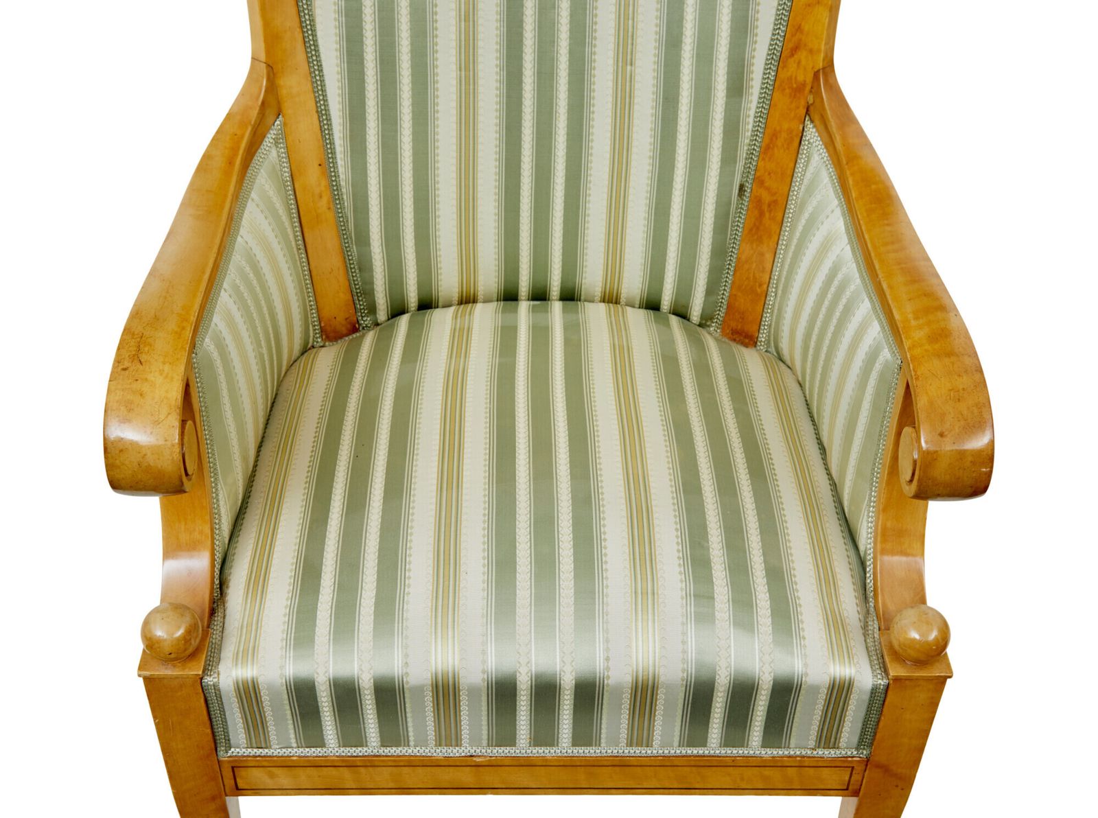 Early 20th Century Set Of 4 Karl Johan Influenced Birch Armchairs photo Furniture