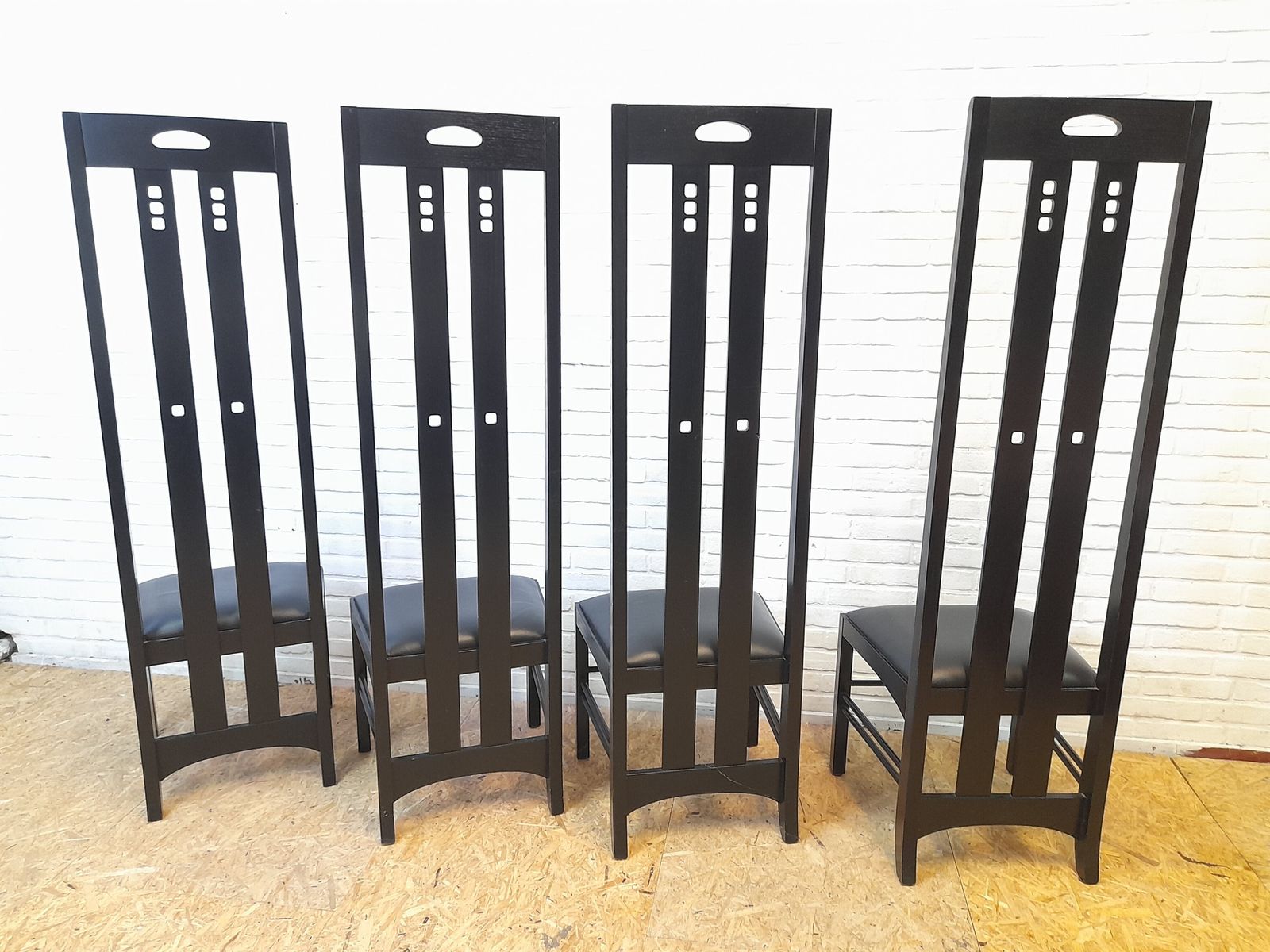 Set Of 4 Ingram Chairs Charles Rennie Mackintosch photo furniture