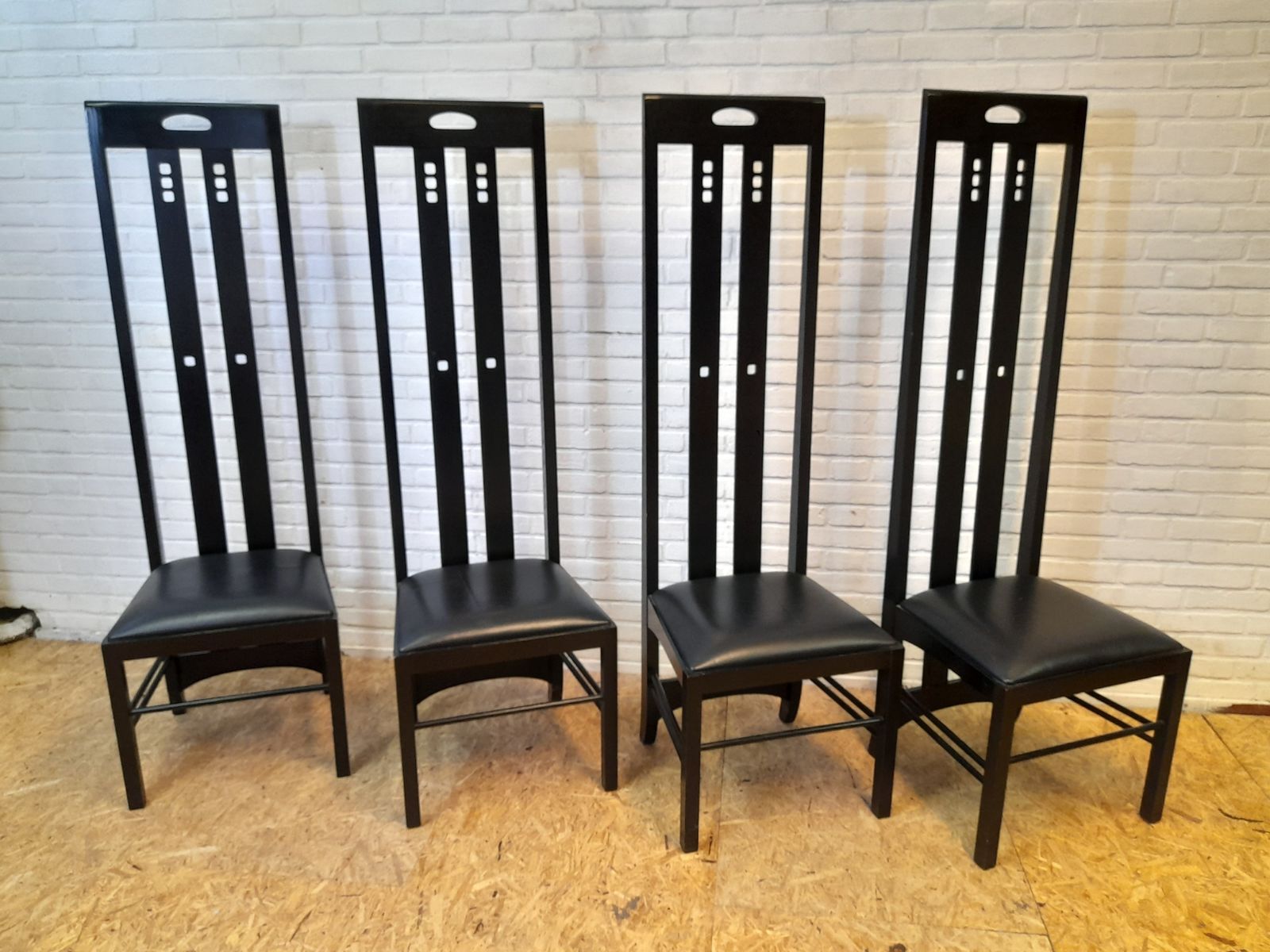 Set Of 4 Ingram Chairs Charles Rennie Mackintosch photo for sale