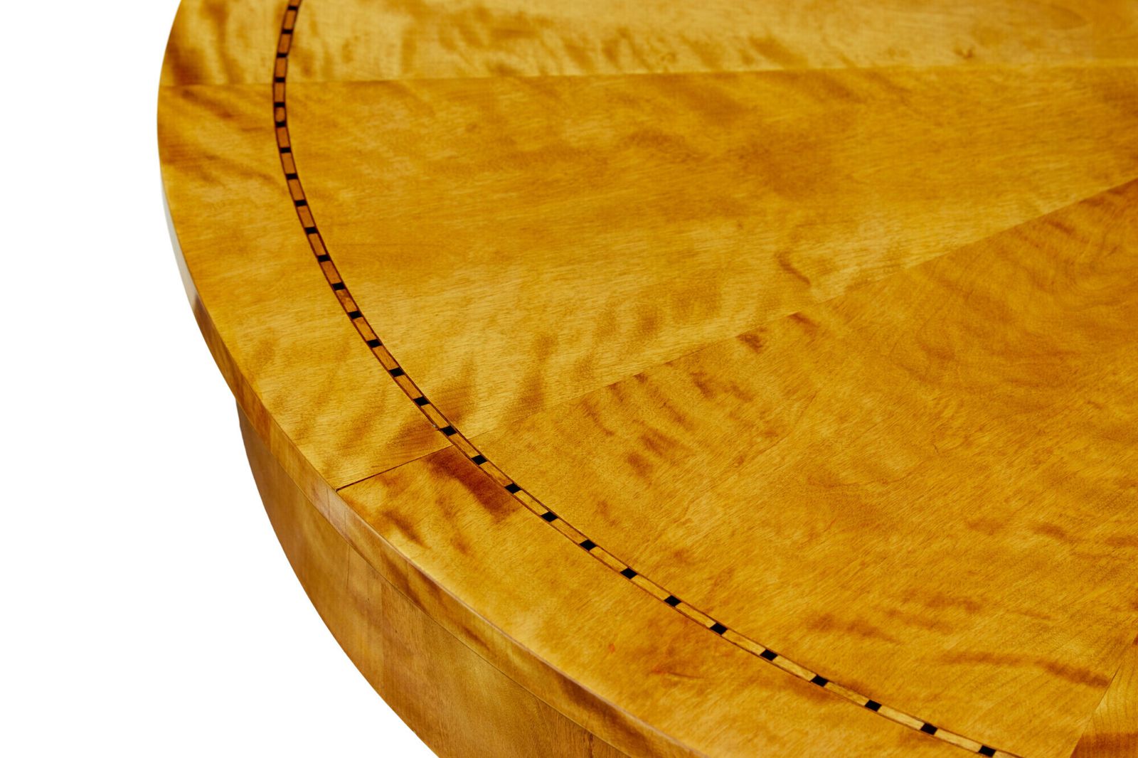Scandinavian Art Deco Inlaid Birch Center Table photo vinterior