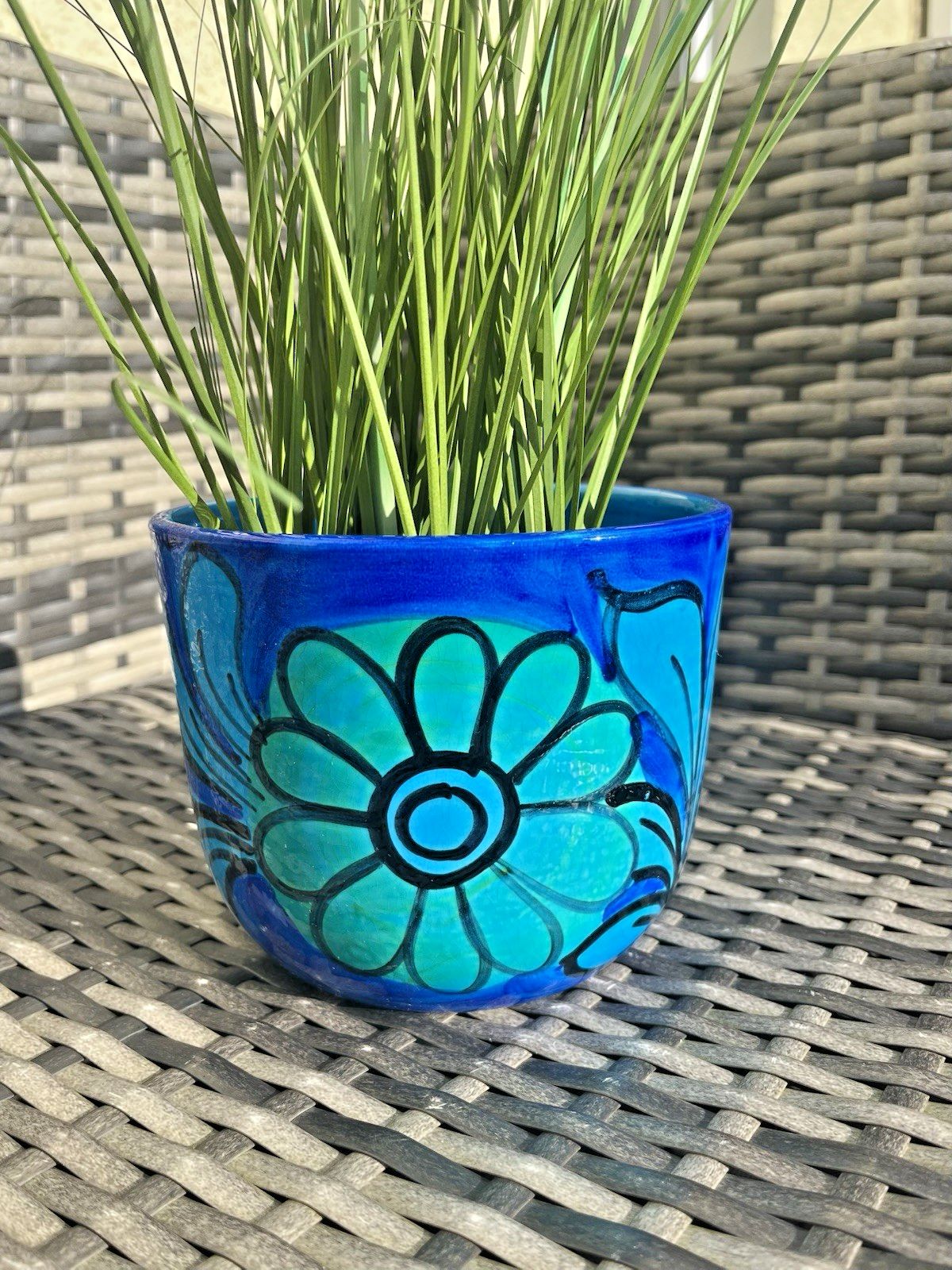 Mid Century 60's Italian Bellini Pottery For Raymor Floral Planter Plant Pot photo vinterior