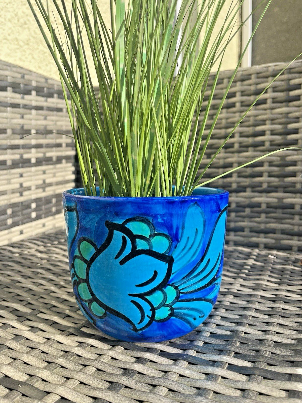 Mid Century 60's Italian Bellini Pottery For Raymor Floral Planter Plant Pot photo vintage