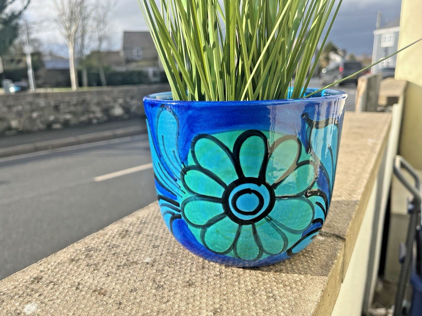 photo vinterior Mid Century 60's Italian Bellini Pottery For Raymor Floral Planter Plant Pot