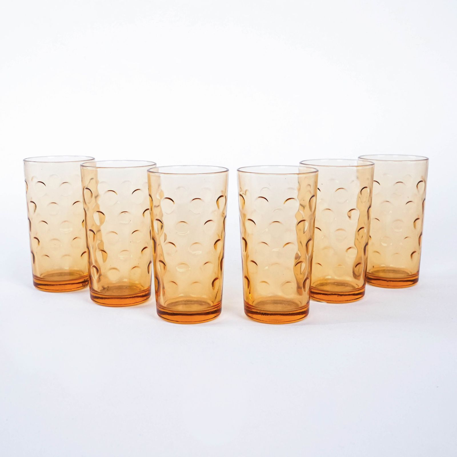 Set Of Amber Glasses, Italian Design, 1970s, Manufactured In Italy photo furniture
