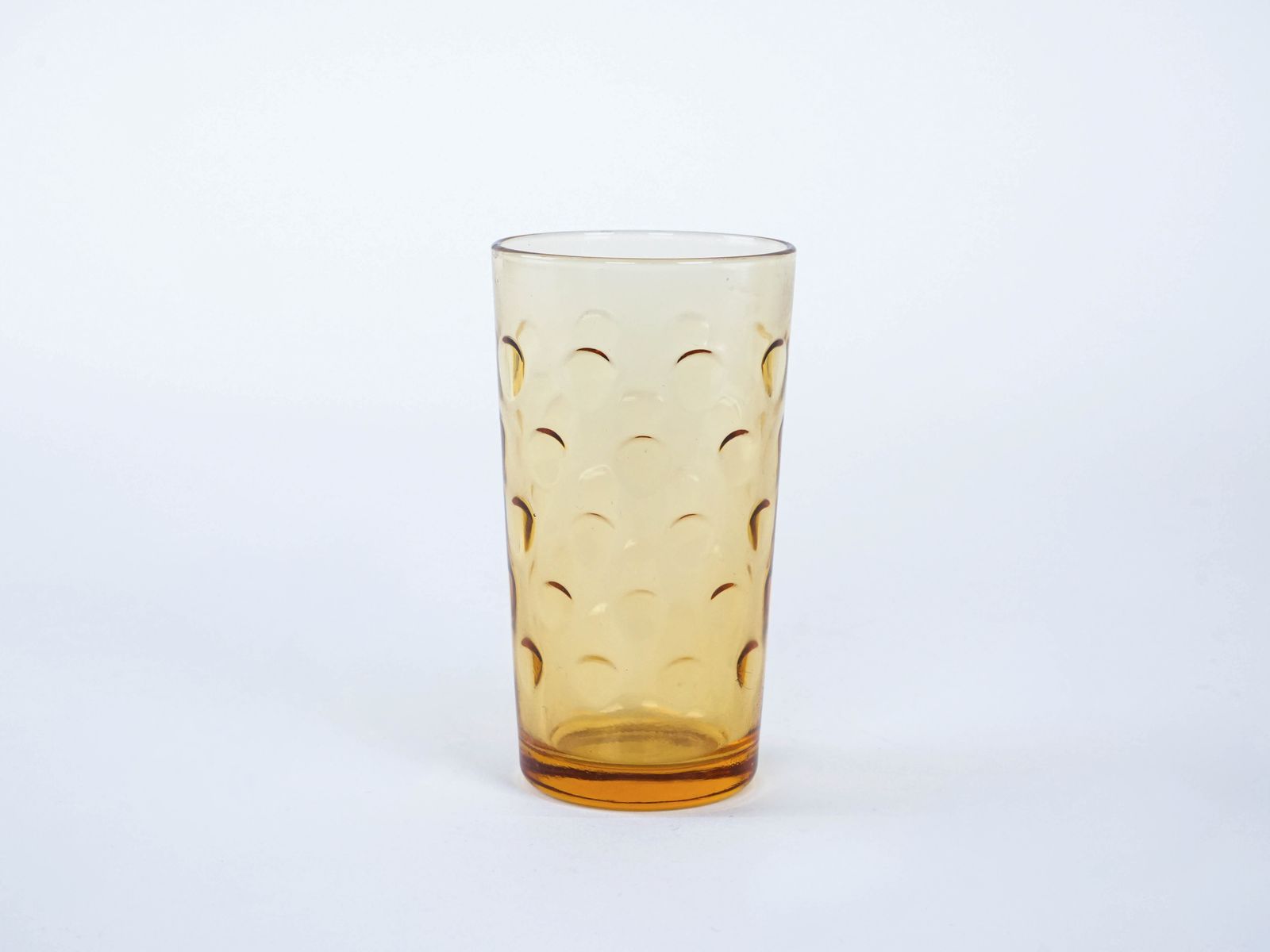 Set Of Amber Glasses, Italian Design, 1970s, Manufactured In Italy photo vinterior