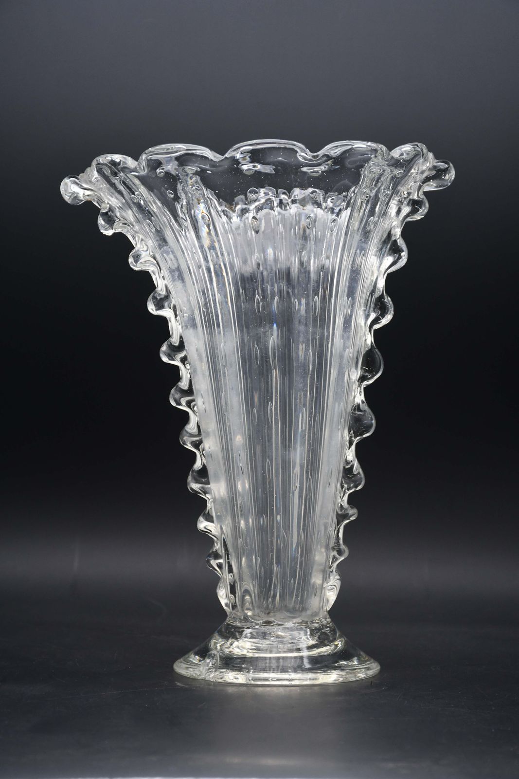 Art Decò Murano Bullicante Vase By Barovier & Toso, 1950s photo furniture