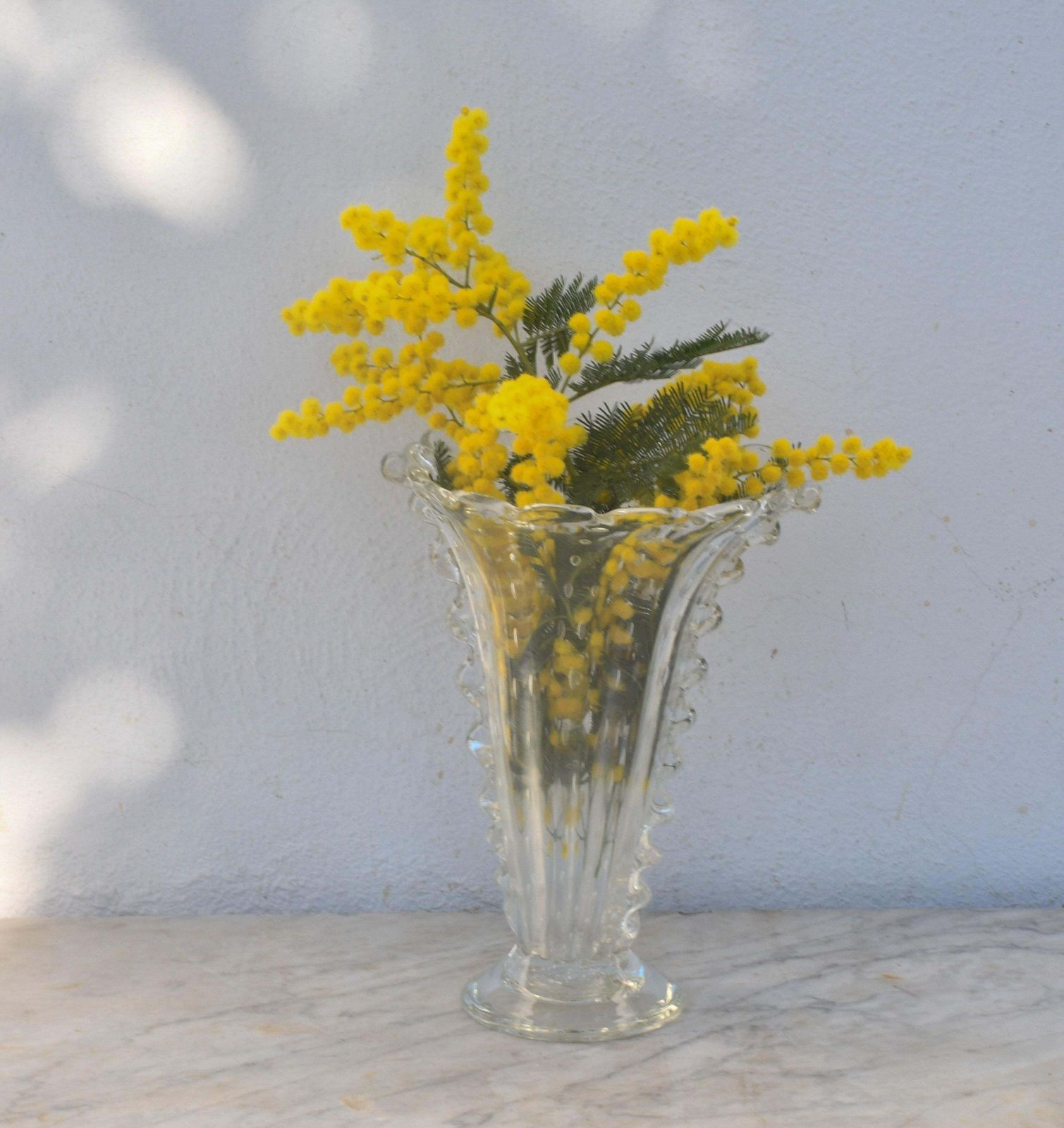 Art Decò Murano Bullicante Vase By Barovier & Toso, 1950s photo for sale
