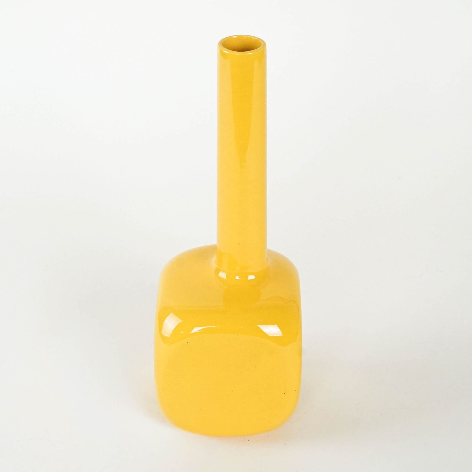 Yellow Ceramic Vase, Italian Design, 1970s, Made In Italy photo furniture
