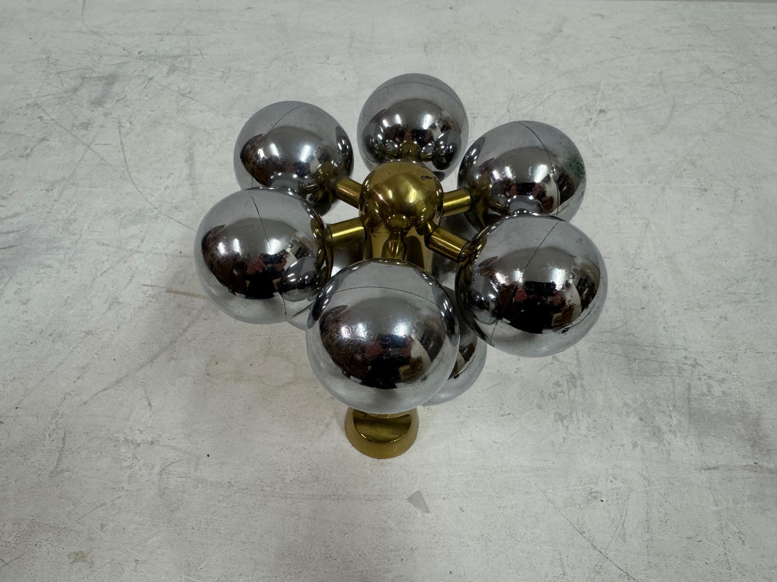 1970s Italian Brass And Chrome Sculpture photo for sale