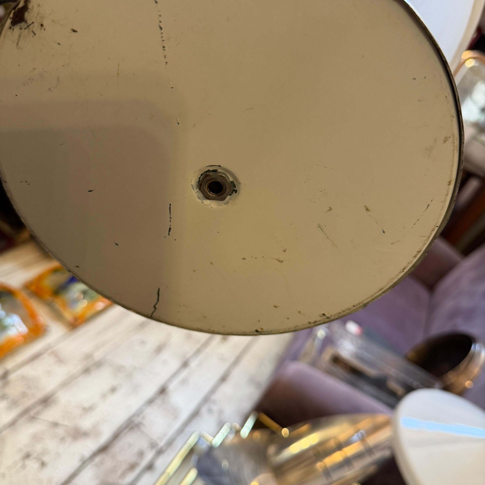 1960s Space Age Steel And Glass Italian Mushroom Table Lamp photo 1084.0
