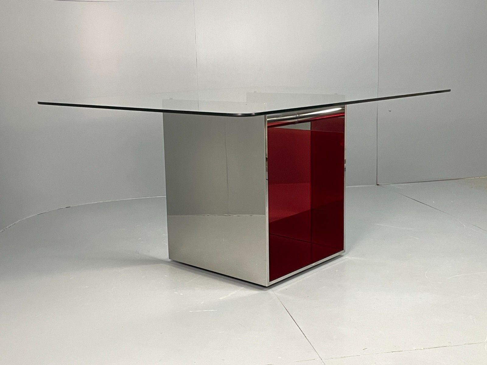 Italian Glass Dining Table By Gabriele Buratti For Acerbis Modern Eb11492  Mwoo photo buy