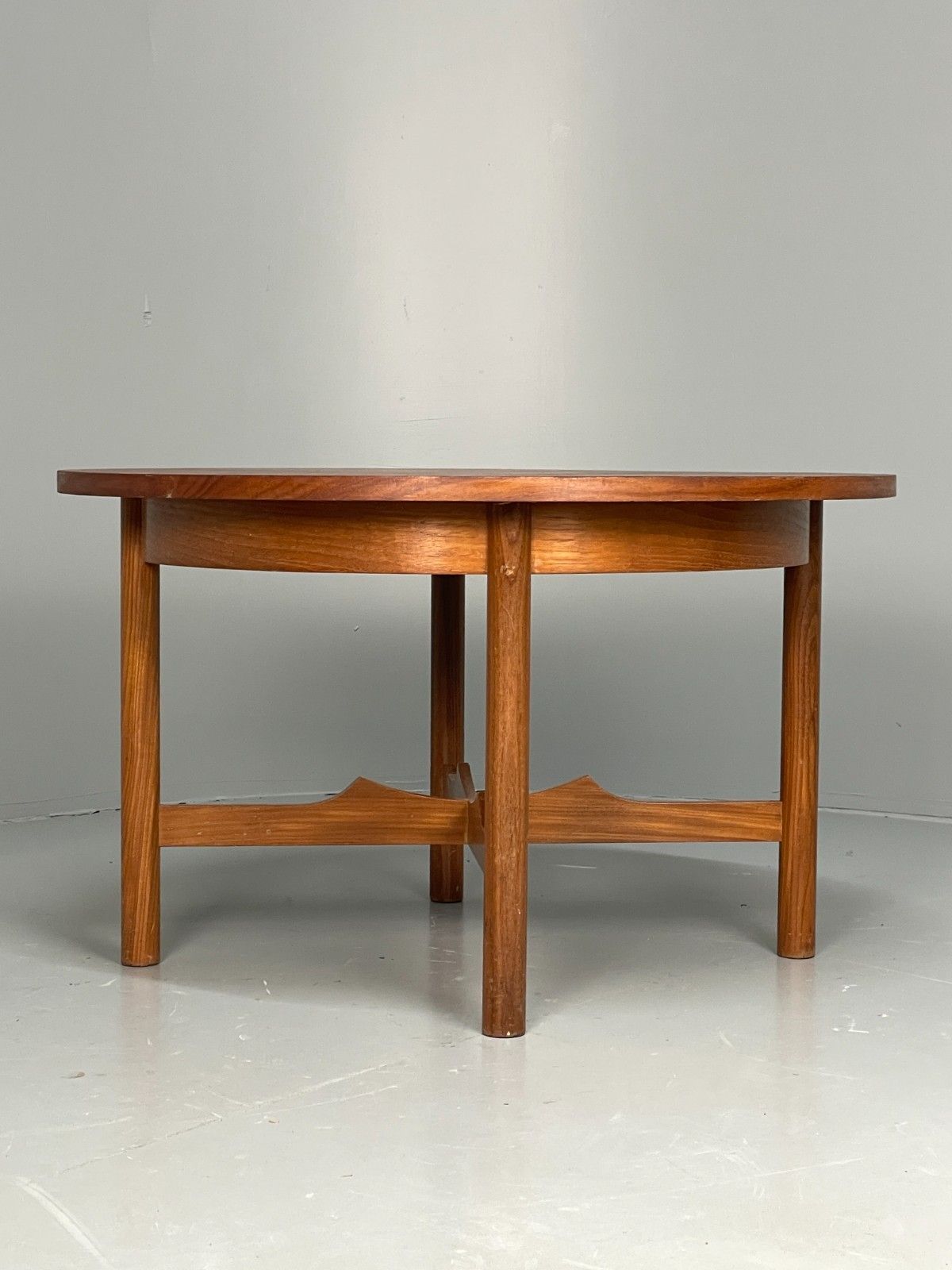 150.0 Vintage Teak Coffee Table 1960s Round Shape Mid Century Eb11509 Mwoo photo